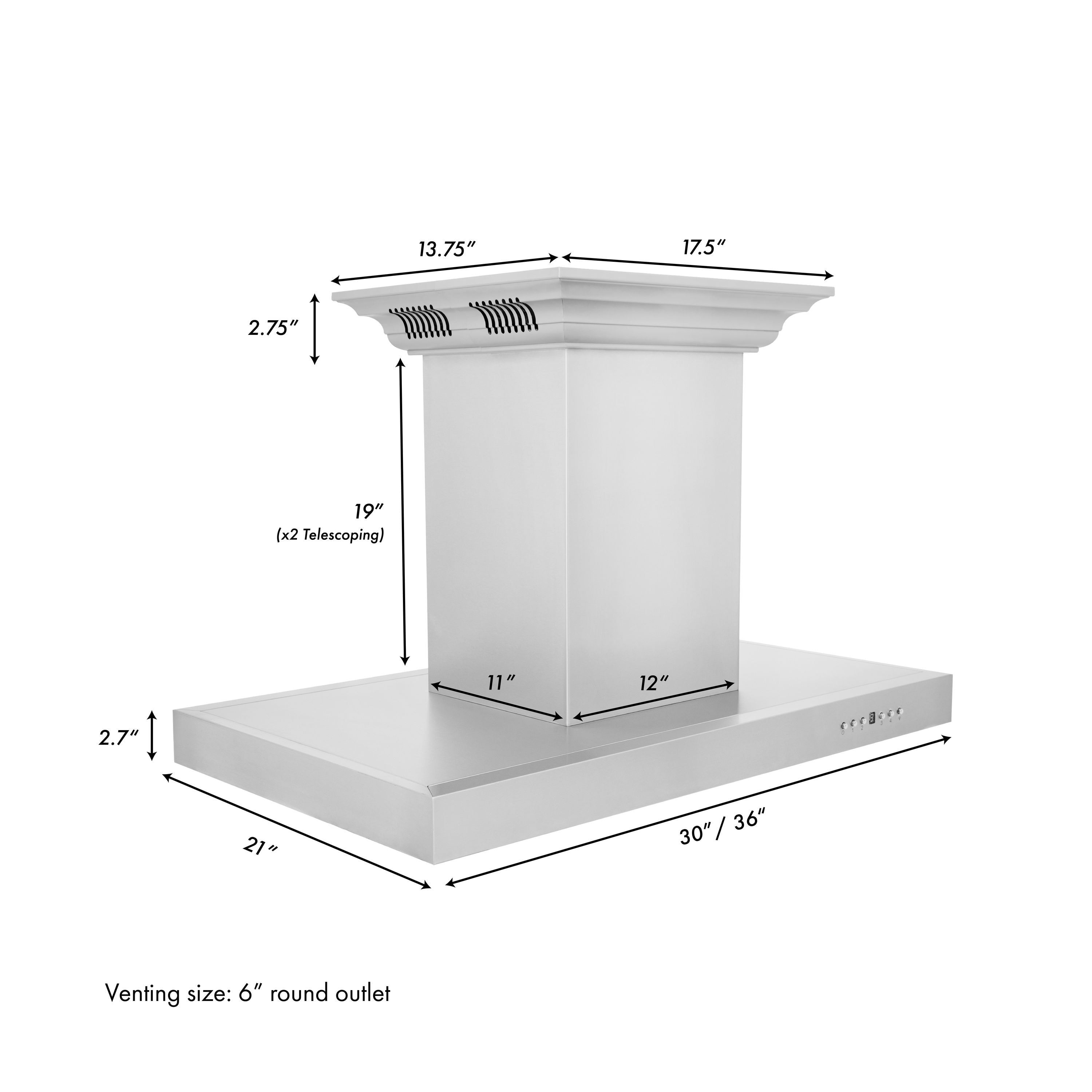 ZLINE KITCHEN & BATH KE2ICRN-BT-36 Island-Range-Hoods - View #13