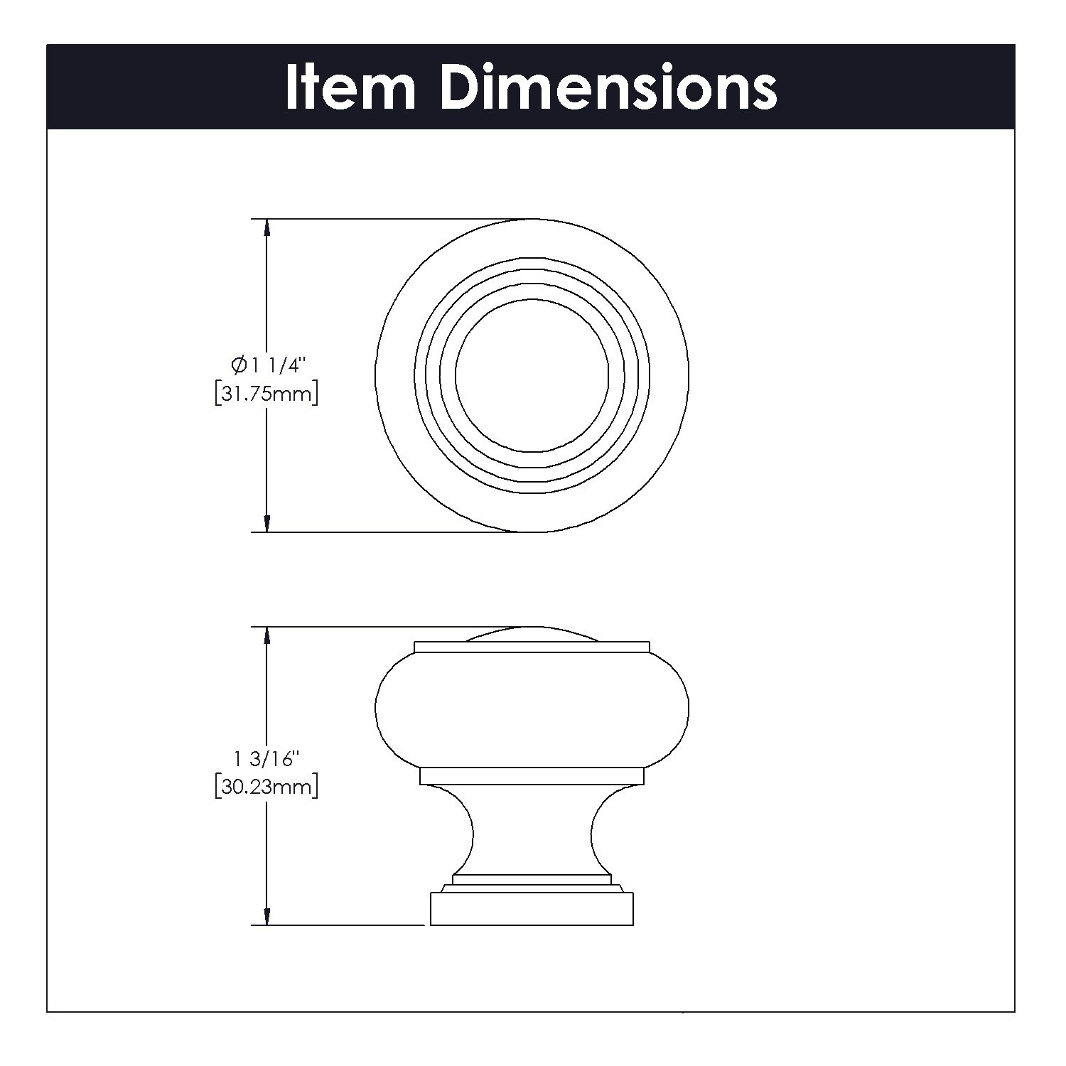 Hickory Hardware P3151-MB Cabinet-Knobs - View #4