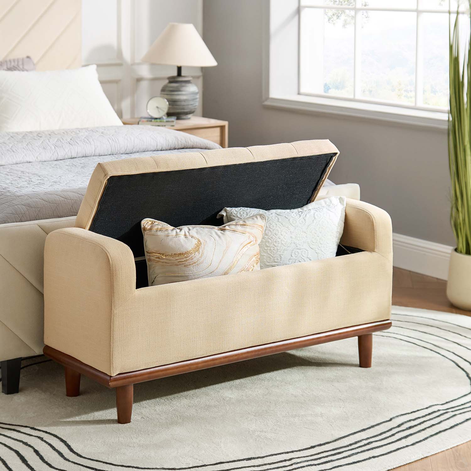 14 Karat Home BEOY0568-LINEN bench - View #8
