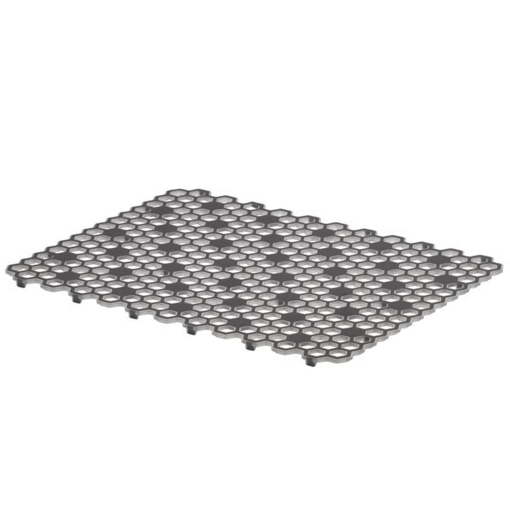 Spectrum  Hexa Plastic Sink Mat Clear and Gray 16 in x 11.75 in x 0.5 in