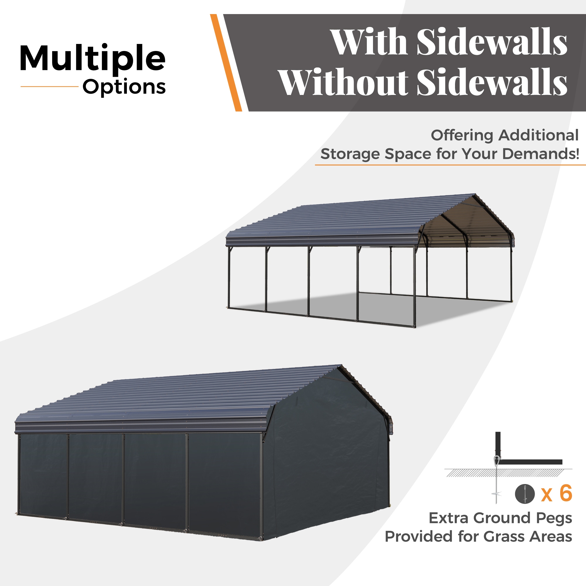 Sunshine Valley GA222-2020-SW Carport-Covers - View #3