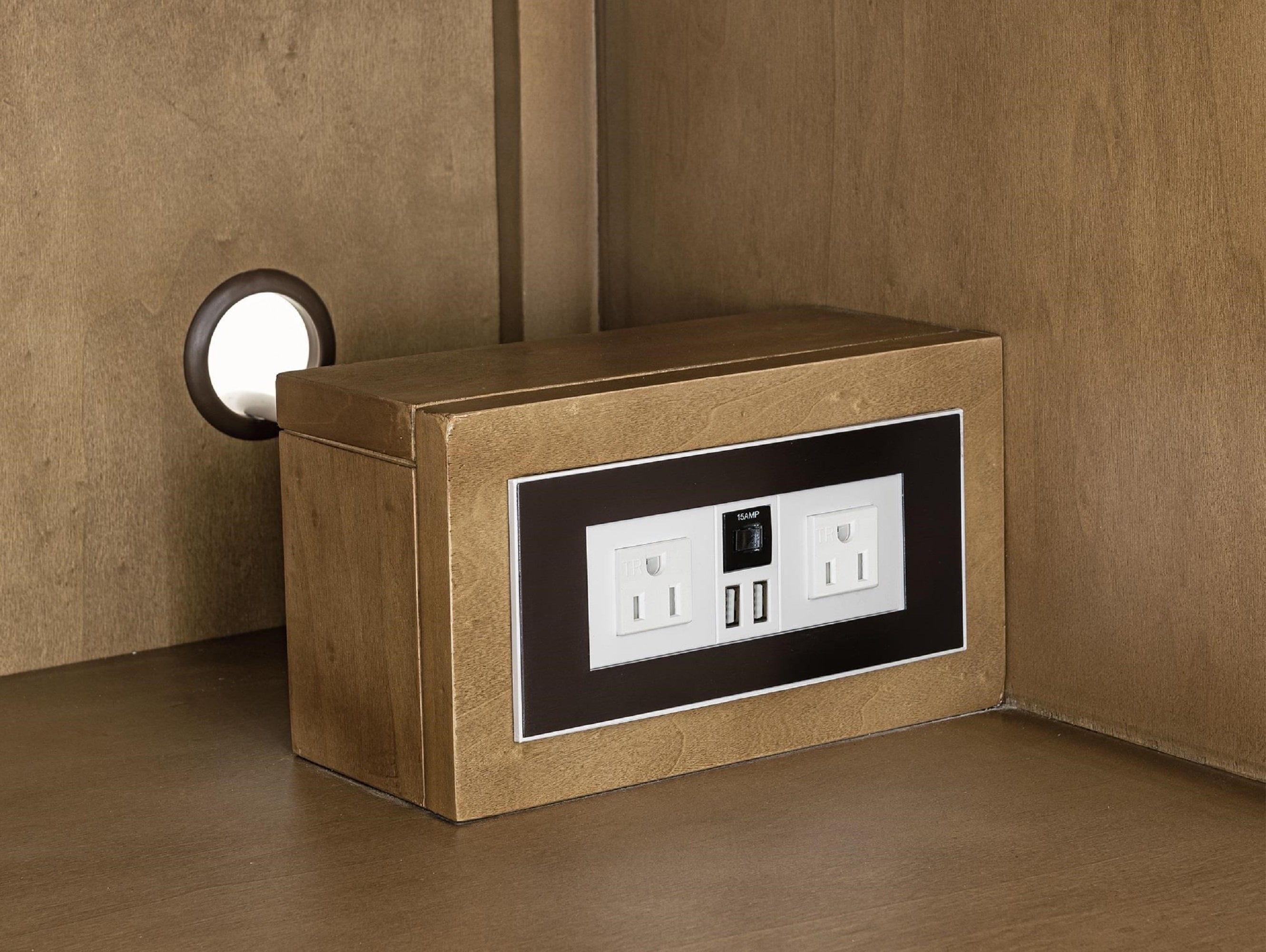 Hudson 36" Light Natural Oak Single Vanity Base with Brass Knobs