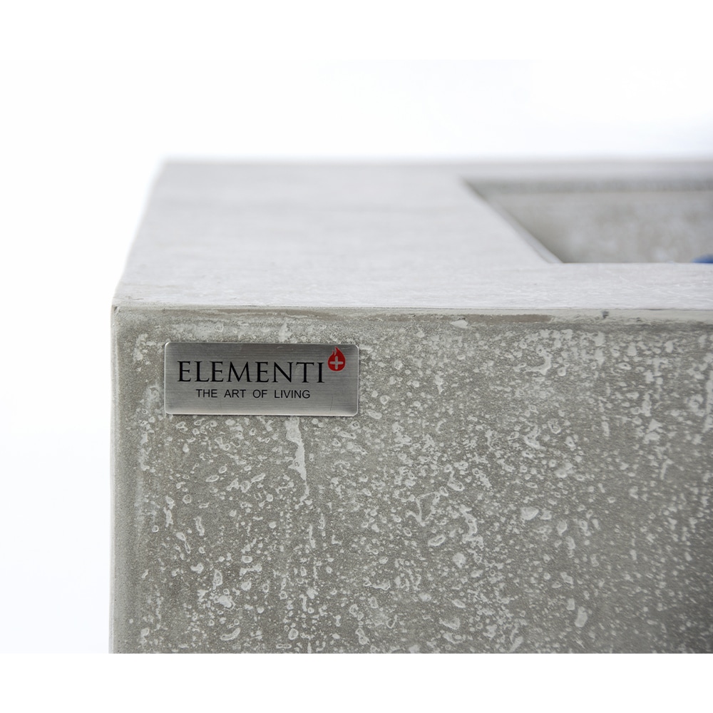 Victoria Light Grey Square Concrete Gas Fire Pit Table