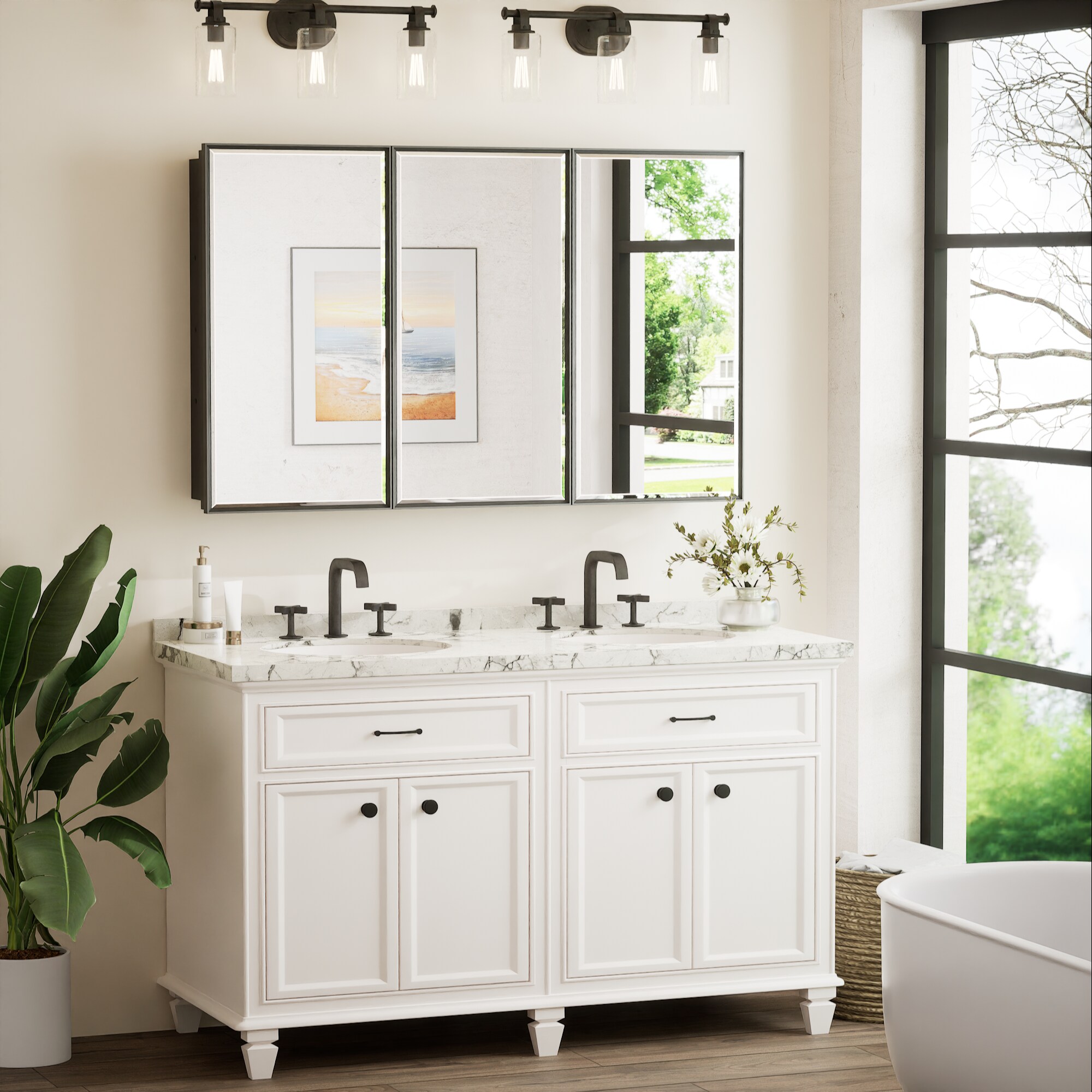 Keonjinn LW-JSKJG-FJ-12176BK Bathroom-Medicine-Cabinets - View #3