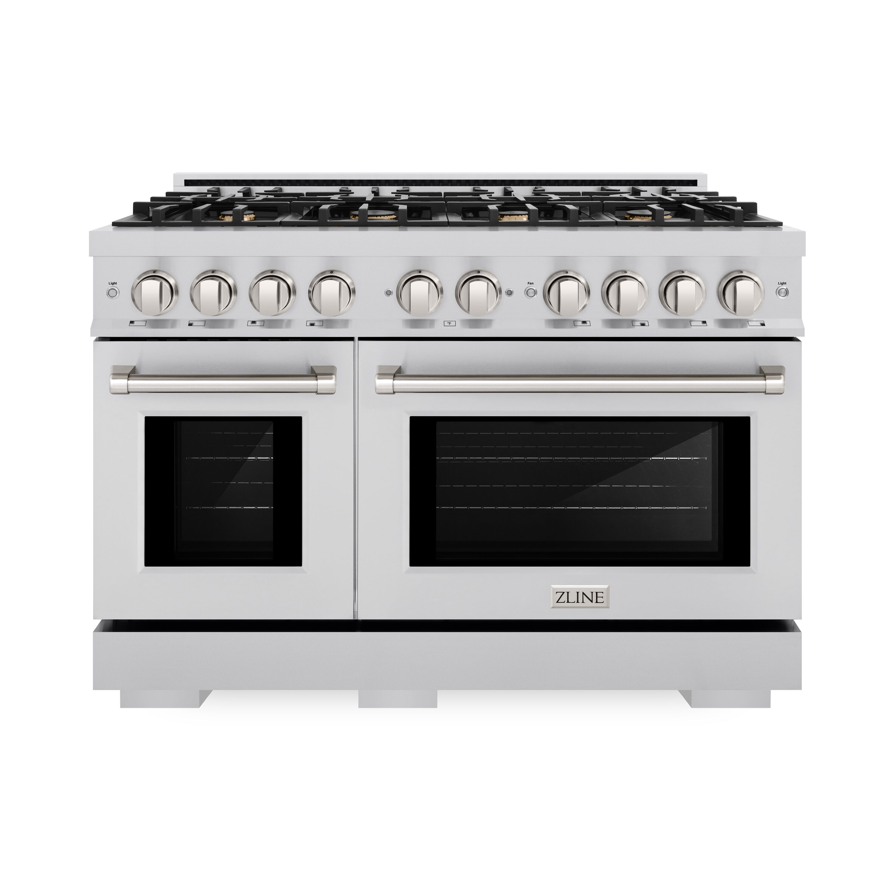 ZLINE KITCHEN & BATH HDR-BR-48 Select 48-in Standard 4.2-cu ft / 2.5-cu ft Convection Oven Freestanding Double Oven Dual Fuel Range ( Stainless Steel w/Brass Burners )