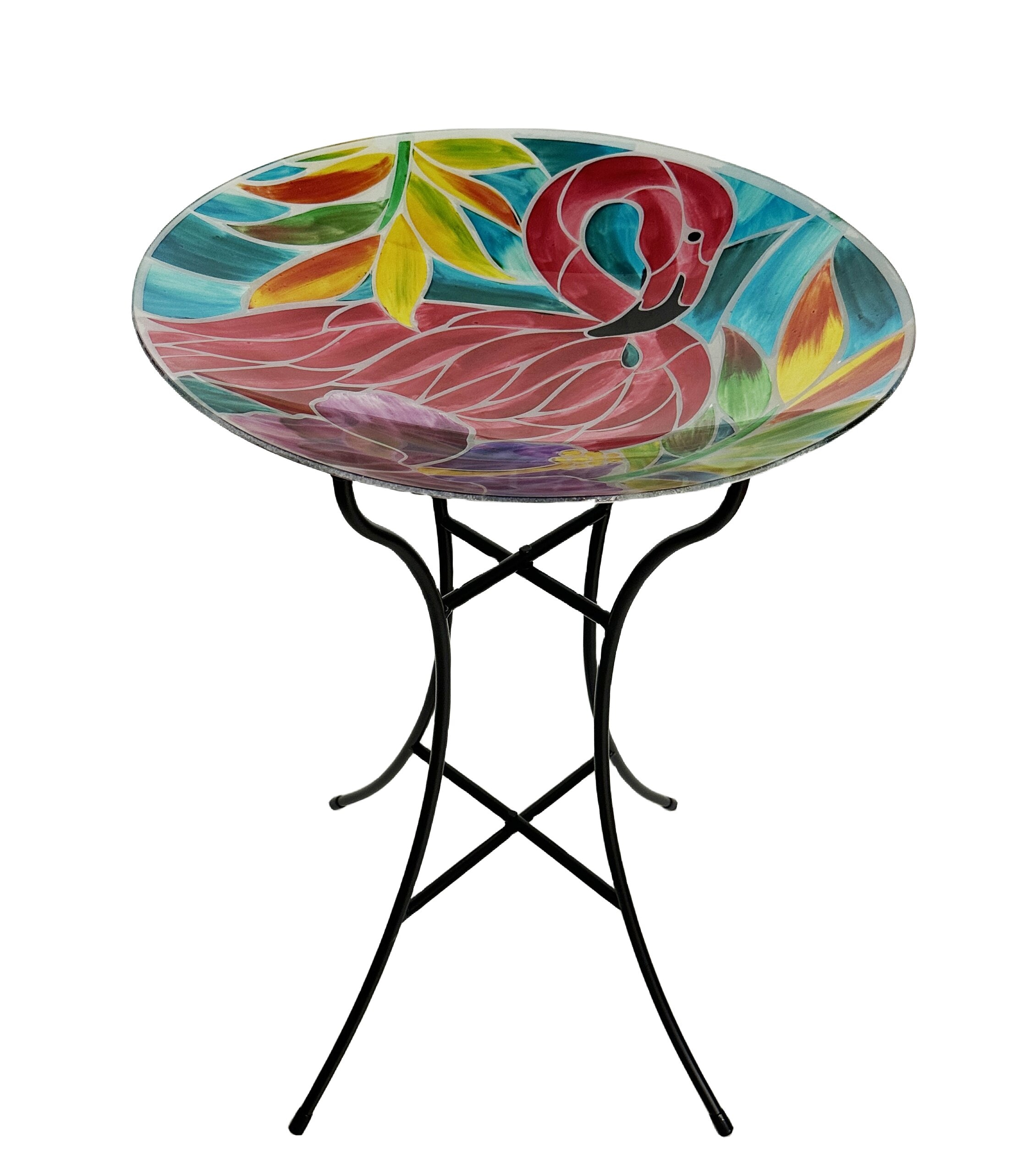 Style Selections LW24-135 22.71-in H Multiple colors Glass Birdbath bowl