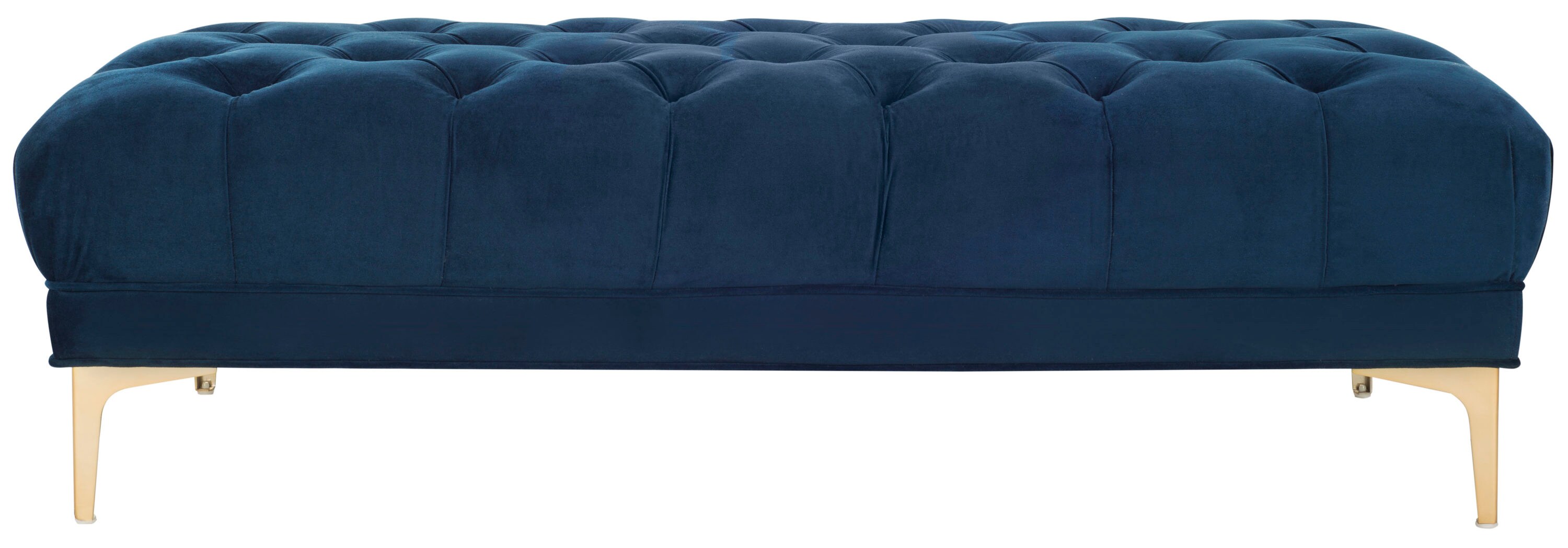 Safavieh BCH6300A Zarya Modern Navy/Brass Accent Bench 54.0-in x 27.0-in x 16.0-in