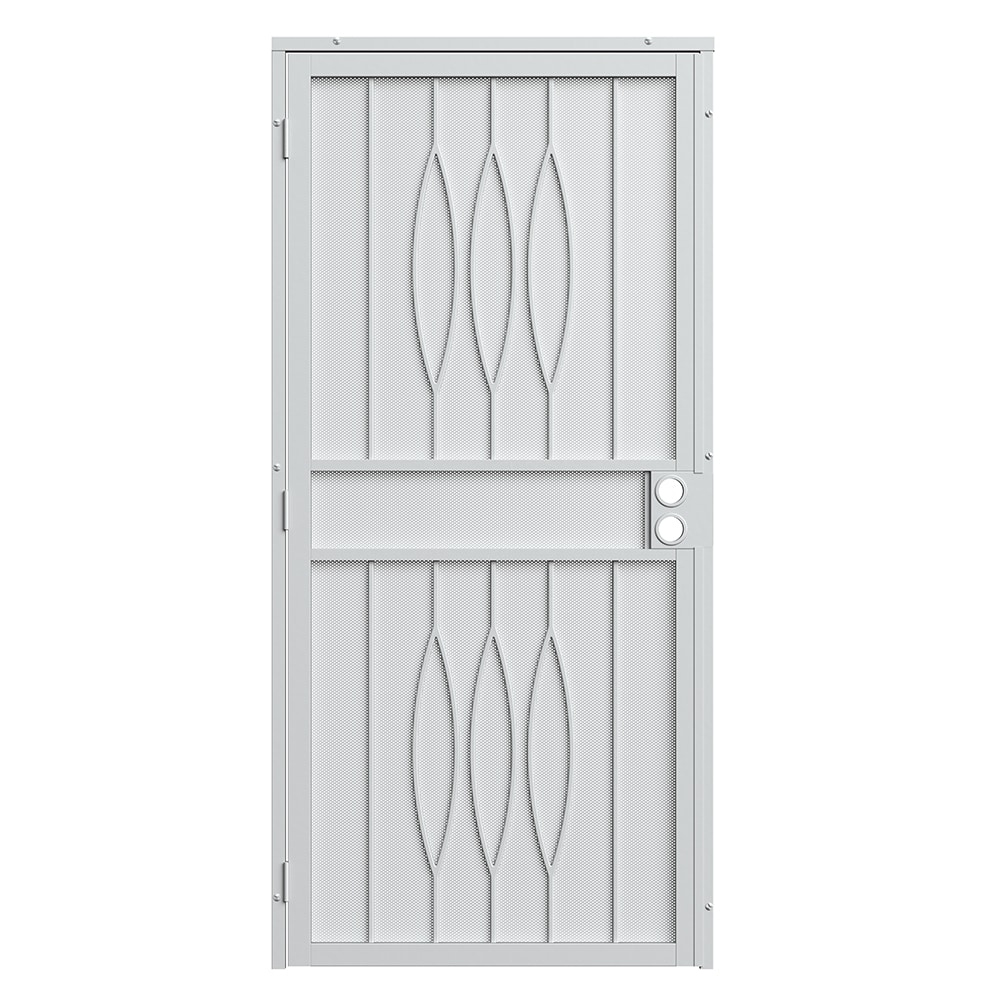 Luna 32-in x 81-in White Steel Surface Mount Security Door with White Screen | - Gatehouse 91838031