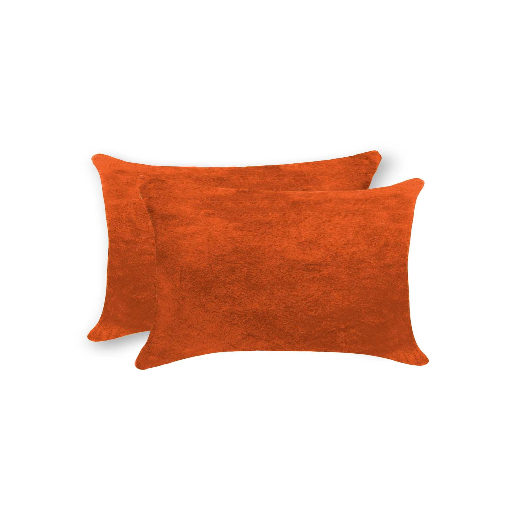 HomeRoots 317112 2 -Piece 20-in x 12-in Orange Rectangular Indoor Decorative Pillow