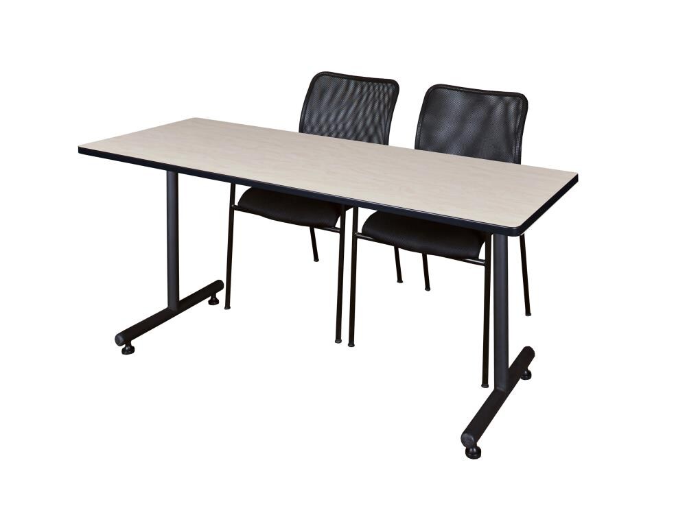Regency MKTRCT6030PL75BK Training Off-white 4-Person Training Table (60-in W x 29-in H)