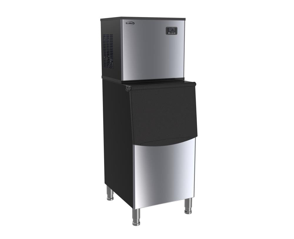 Koolmore Stainless-Steel Built-in Ice Maker Machine with Large 25 lb Cube Storage Basket, Full Cube Production BIM75-BS