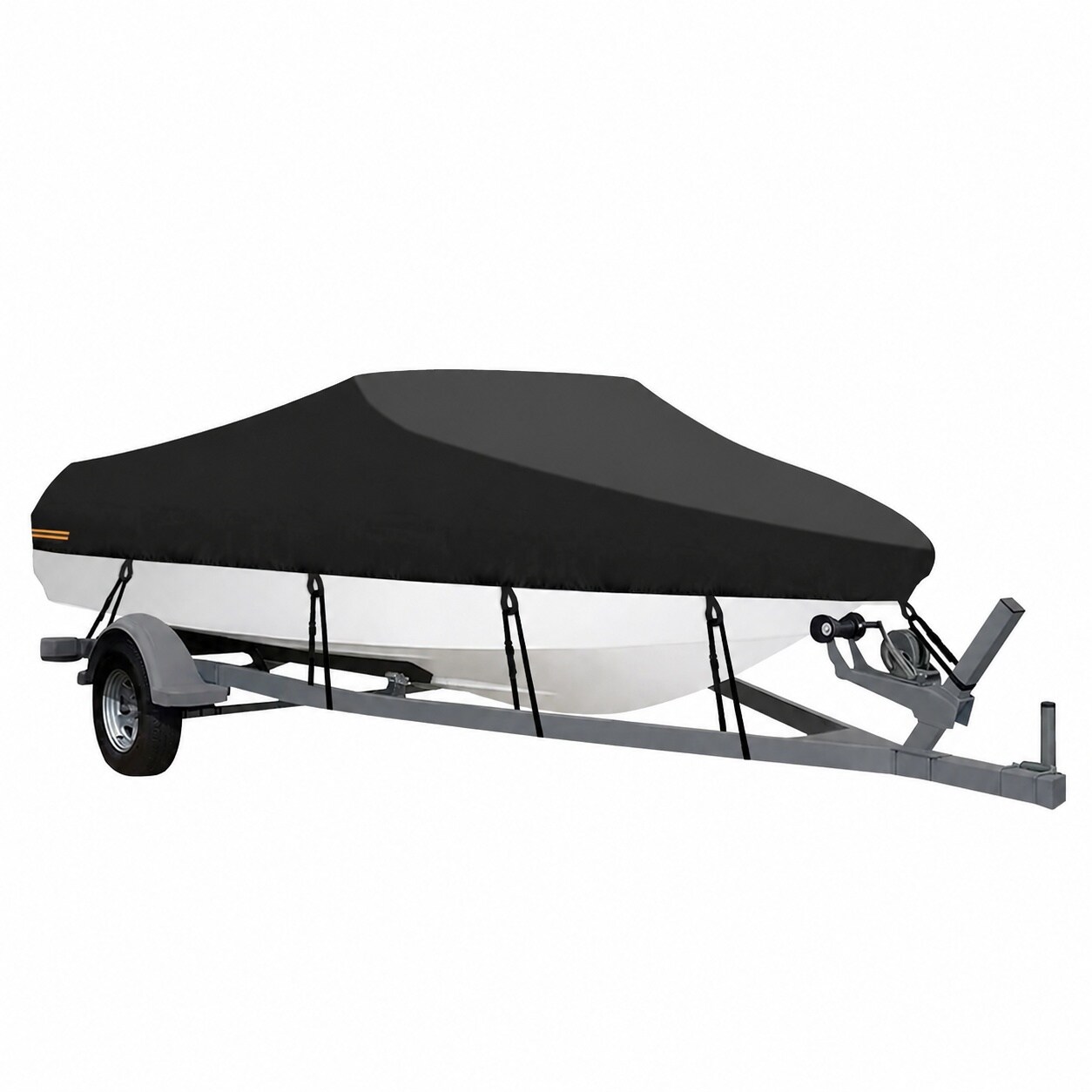 Aoibox  16 18 5 ft Long x 96 in Wide Heavy Duty Waterproof Boat Cover for V Hull Tri Hull Bass Runabout Fish and Ski Boats