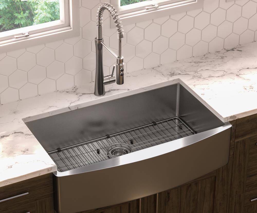 Giagni Divide-A-Bowl Dual-mount 33-in x 22-in Stainless Steel Single Bowl Kitchen  Sink at