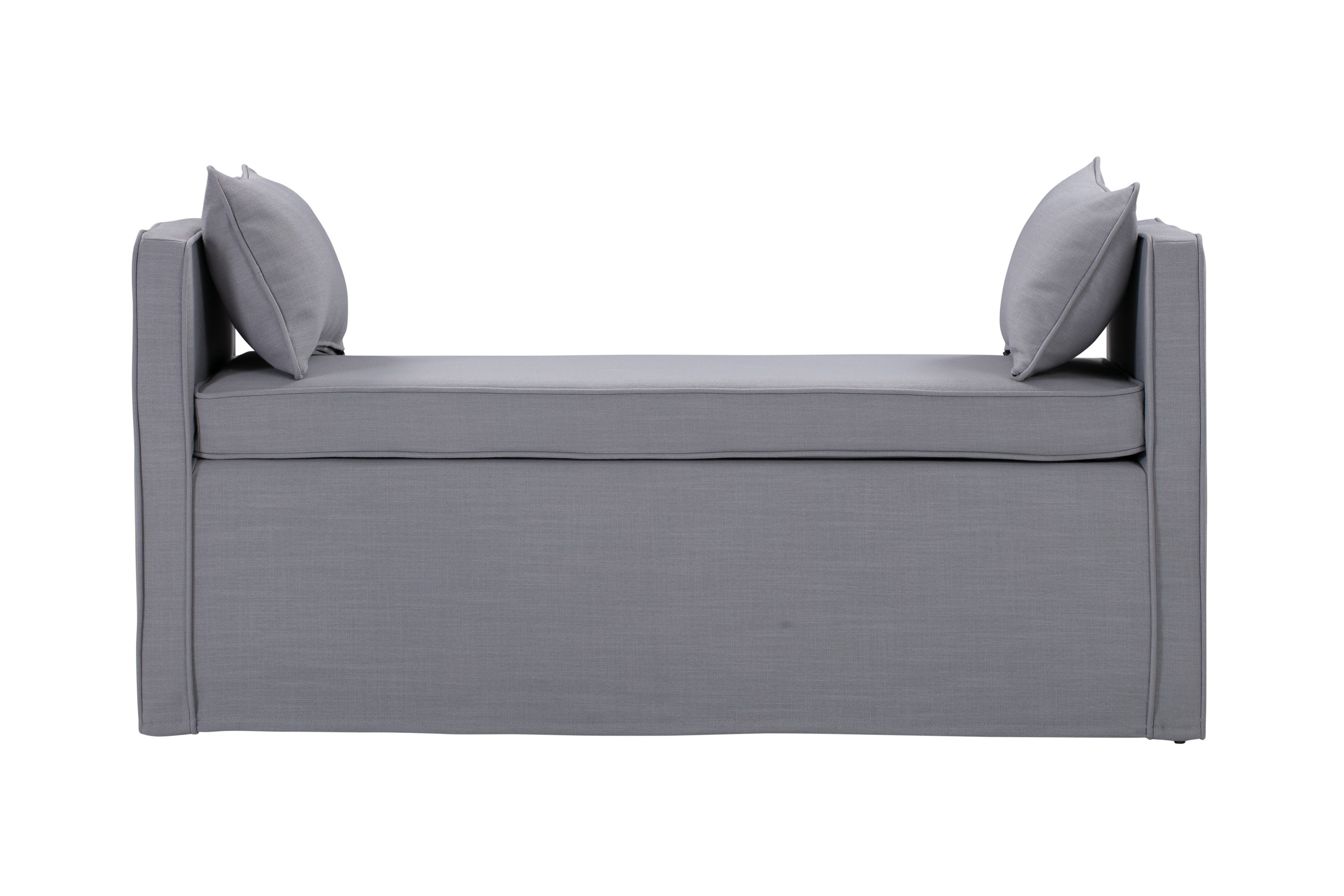 Rustic Manor SBH221-03LG-LS Farmhouse Light Grey Accent Bench 52.8-in x 19.3-in x 24.8-in