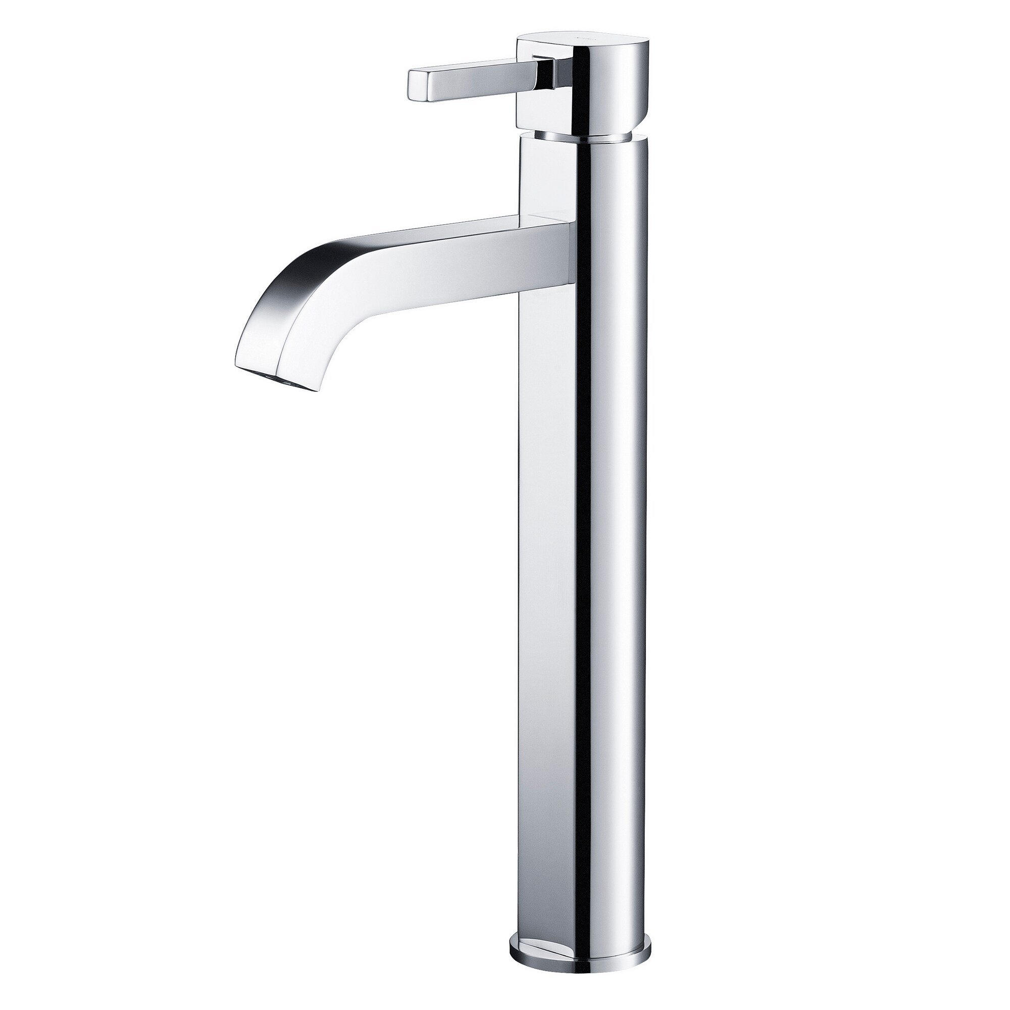 Sleek Satin Nickel Single Lever Vessel Faucet in Chrome