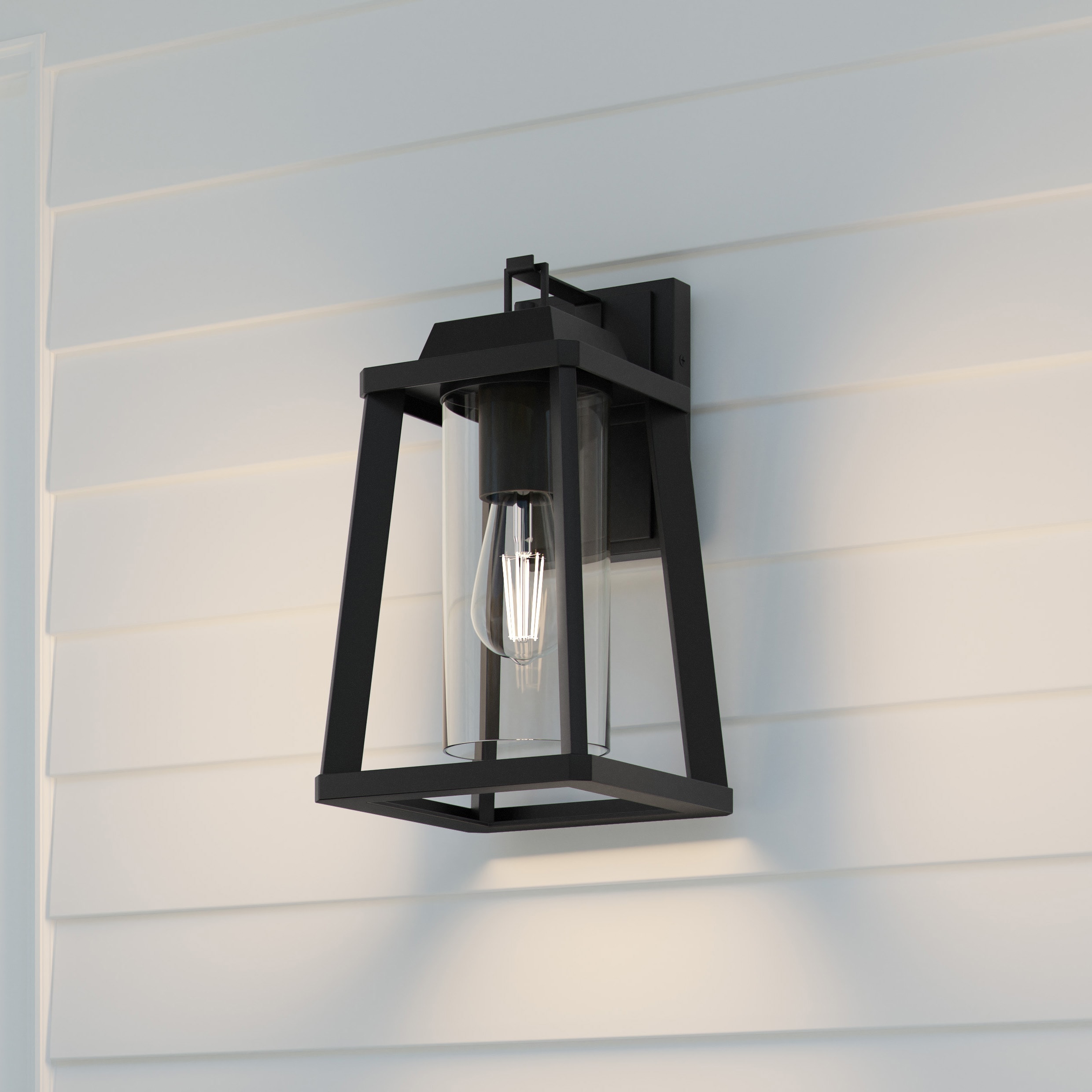 Quoizel Amsted 1-Light 13.13-in H Matte Black Outdoor Wall Light 