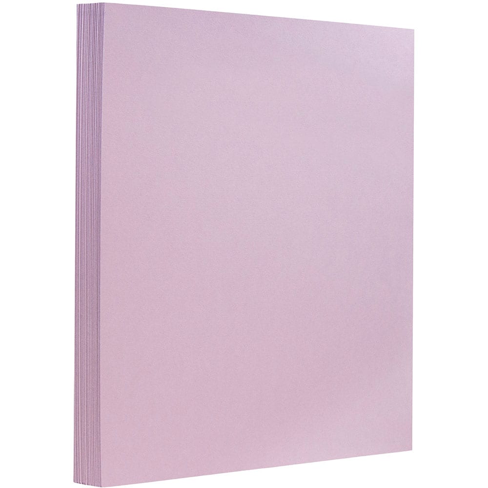 JAM Paper Matte-Card tock, 8.5 x 11, 130Lb Light Purple, 25/Pack at