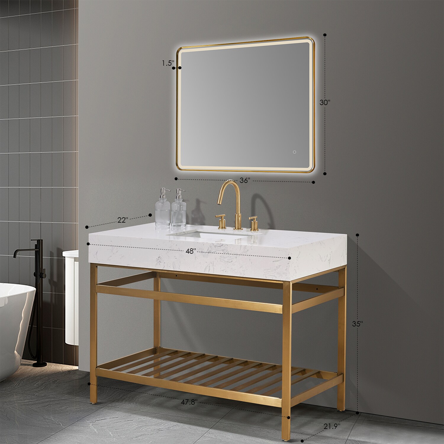 Altair 68048-AWAP-BG-NM Bath-Vanity-Combo - View #5