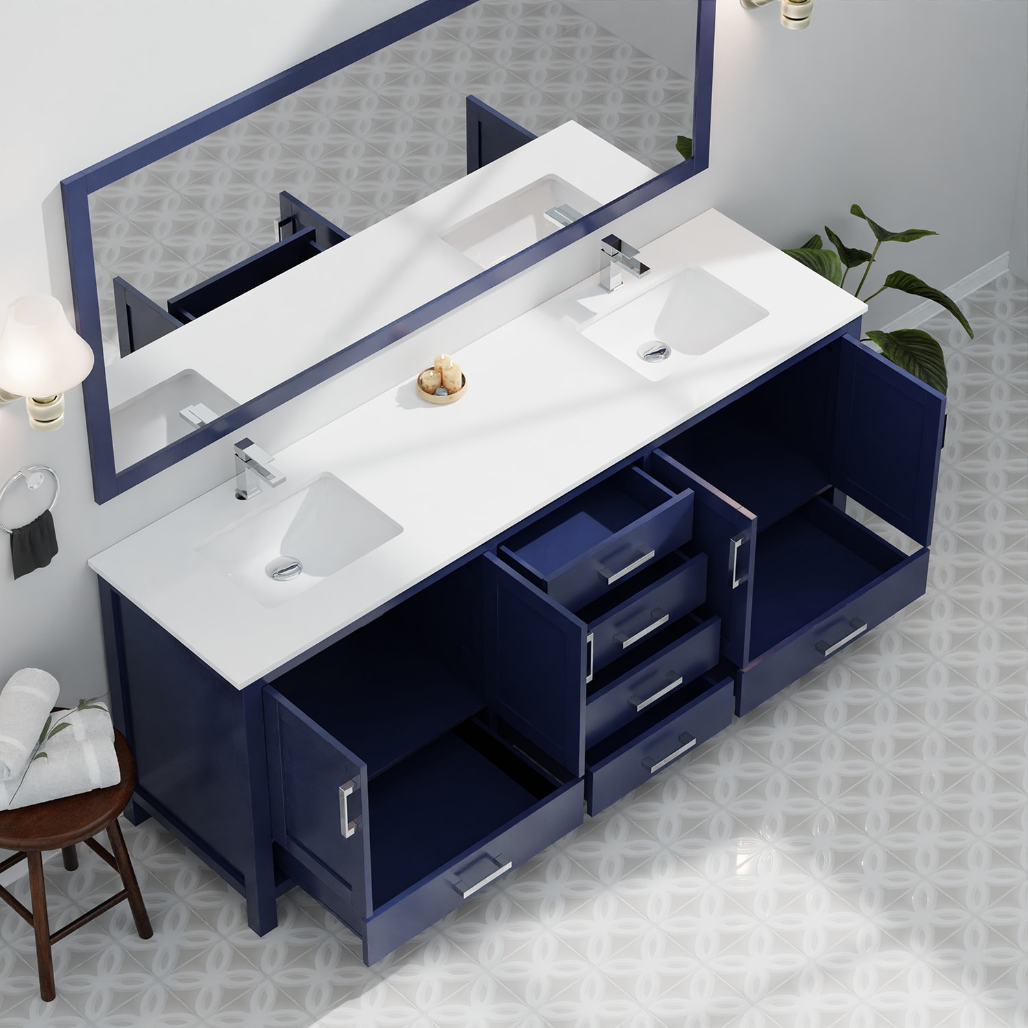 Lexora LJ342280DEWQM30F Bath-Vanity-Combo - View #17