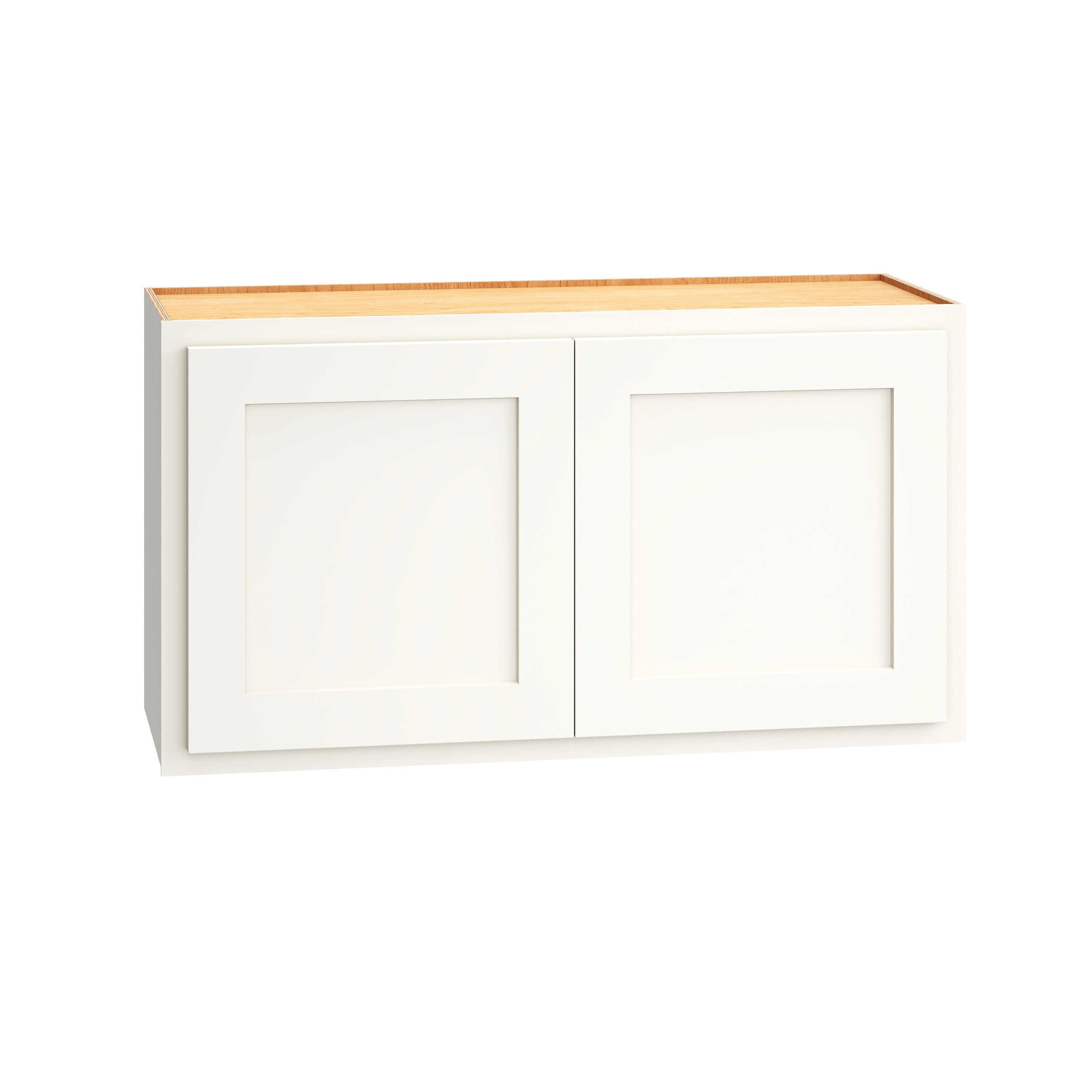 Diamond Express Jamestown 33-in W x 24-in H x 12-in D White Partial Overlay Wall Fully Assembled Plywood Cabinet (Recessed Panel Shaker Door Style)