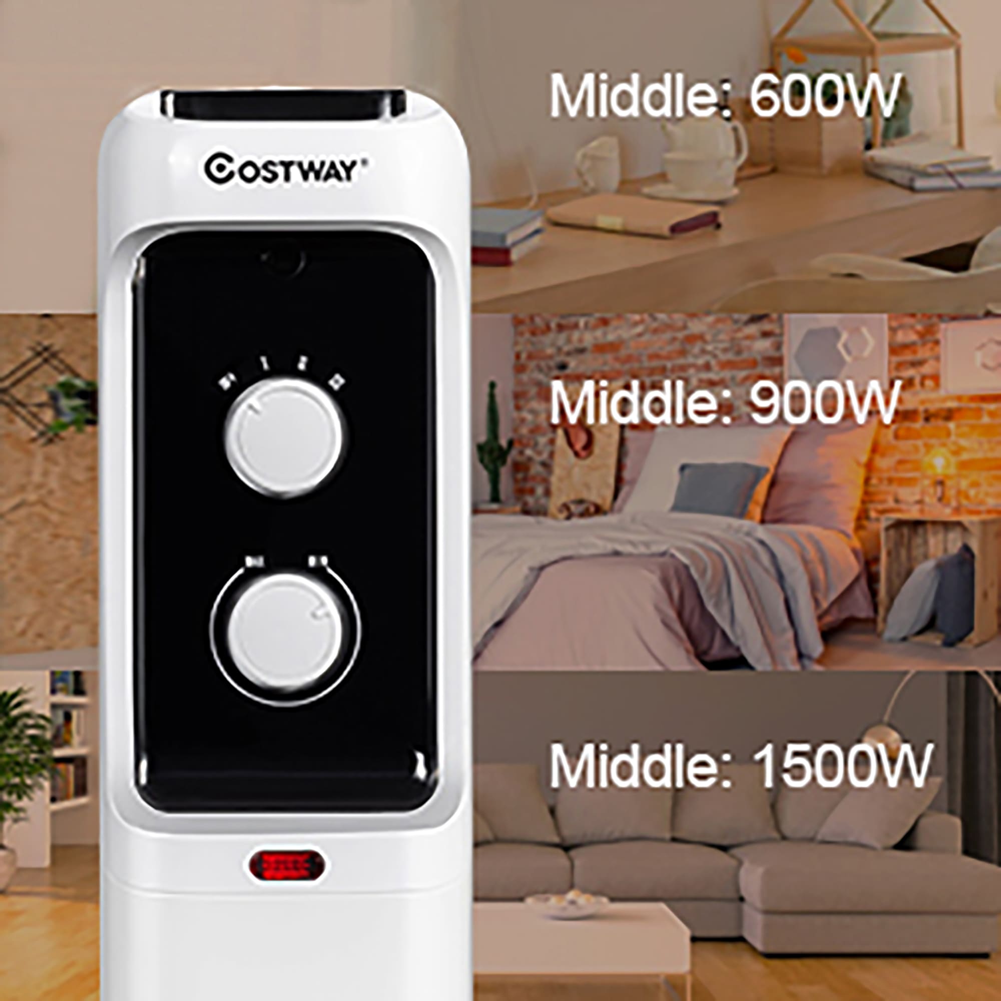 Goplus EP24919US-WH Portable-Electric-Heat - View #5