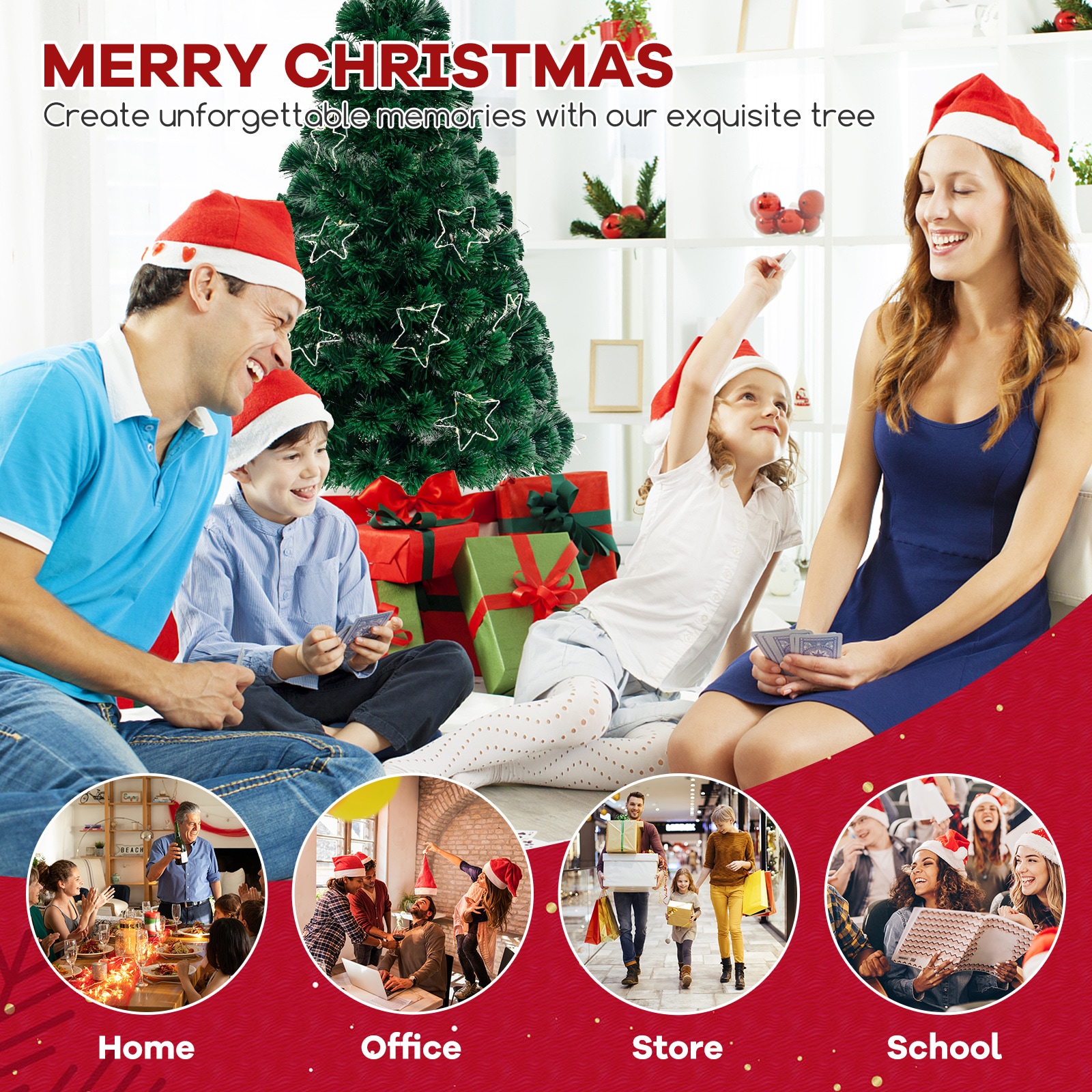 WELLFOR HYG24011US Artificial-Christmas-Trees - View #7