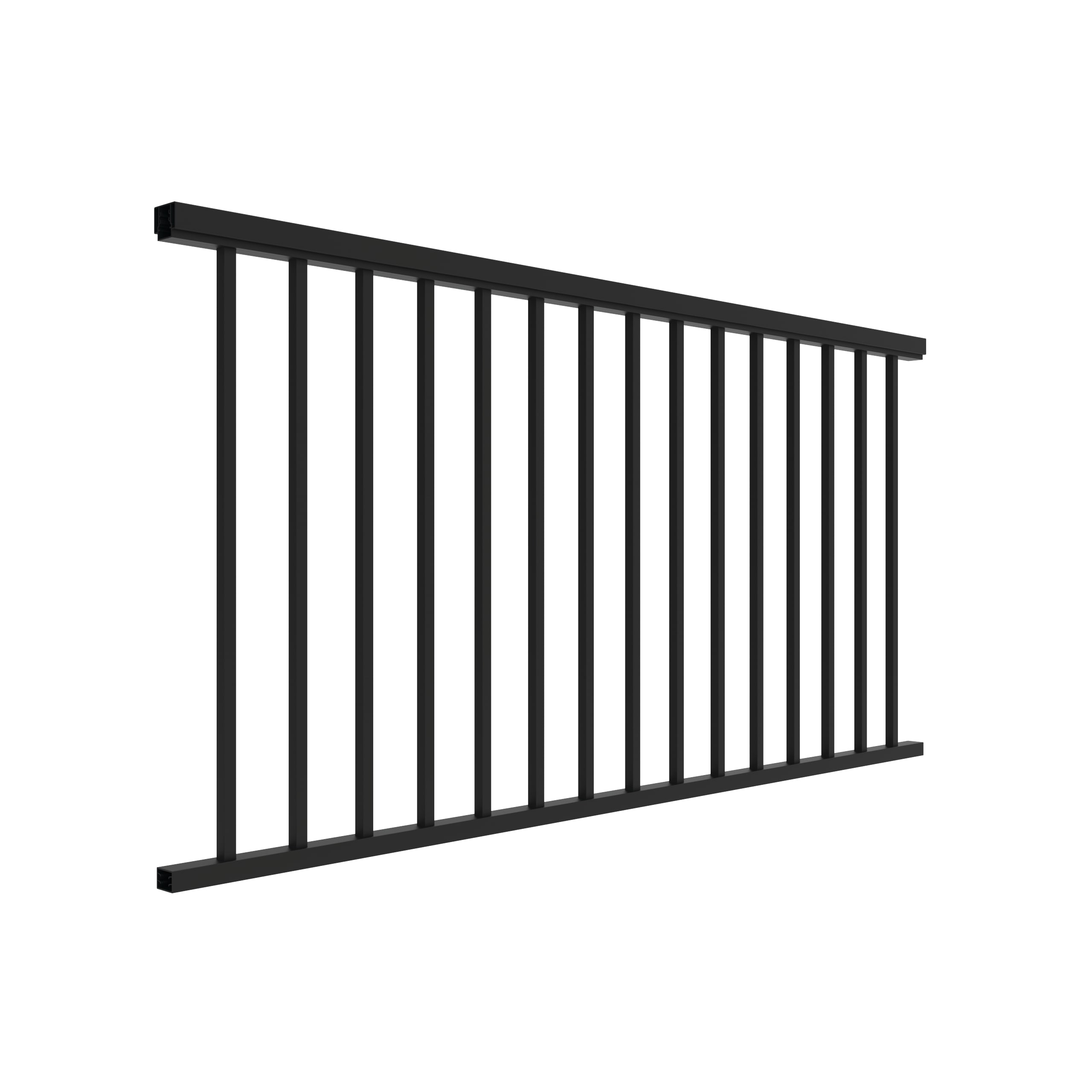 Freedom Margate 6-ft x 36-in Matte Black Aluminum Deck Rail Kit in the ...