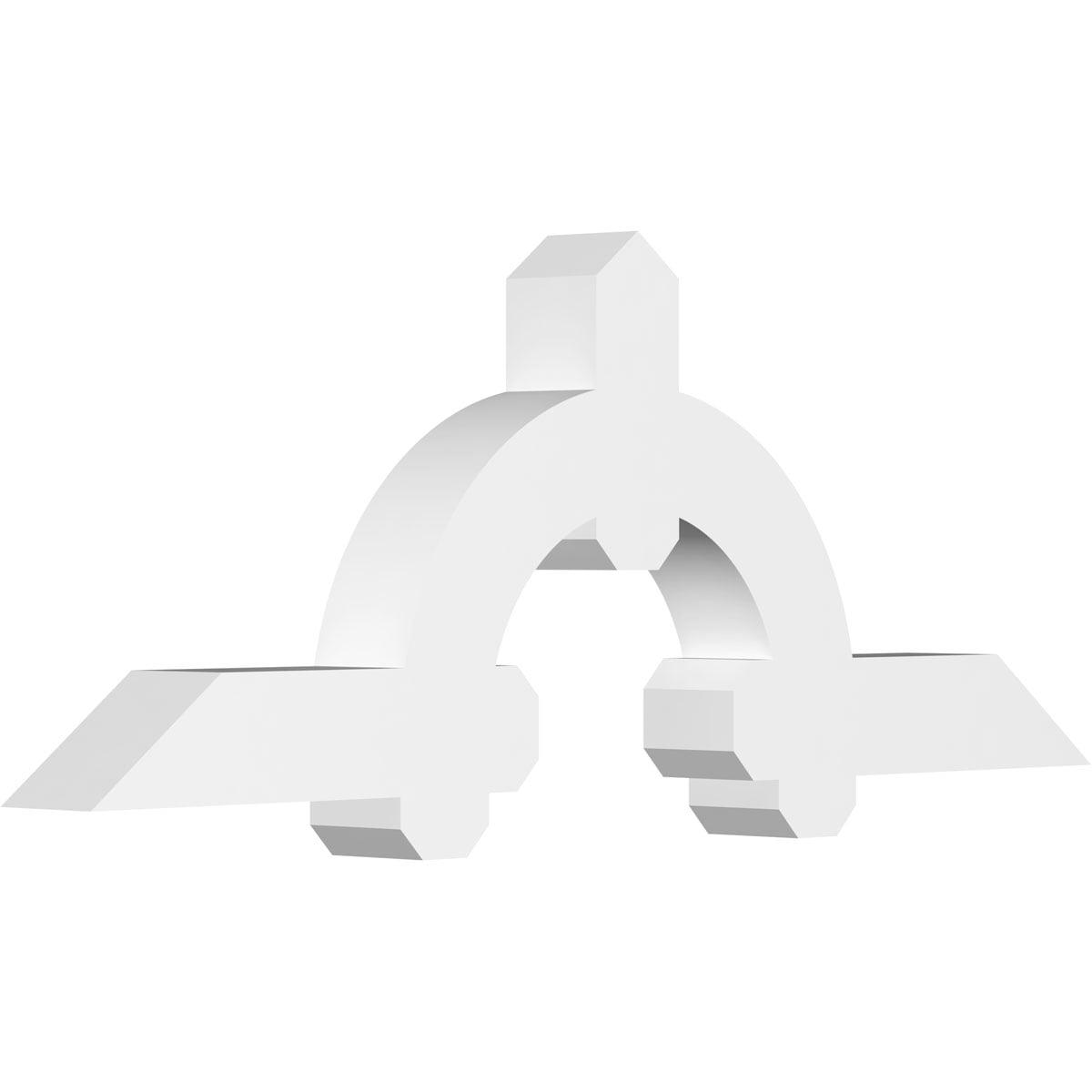 Ekena Millwork GBP048X18X0404ERI00 Ericson White PVC Gable bracket