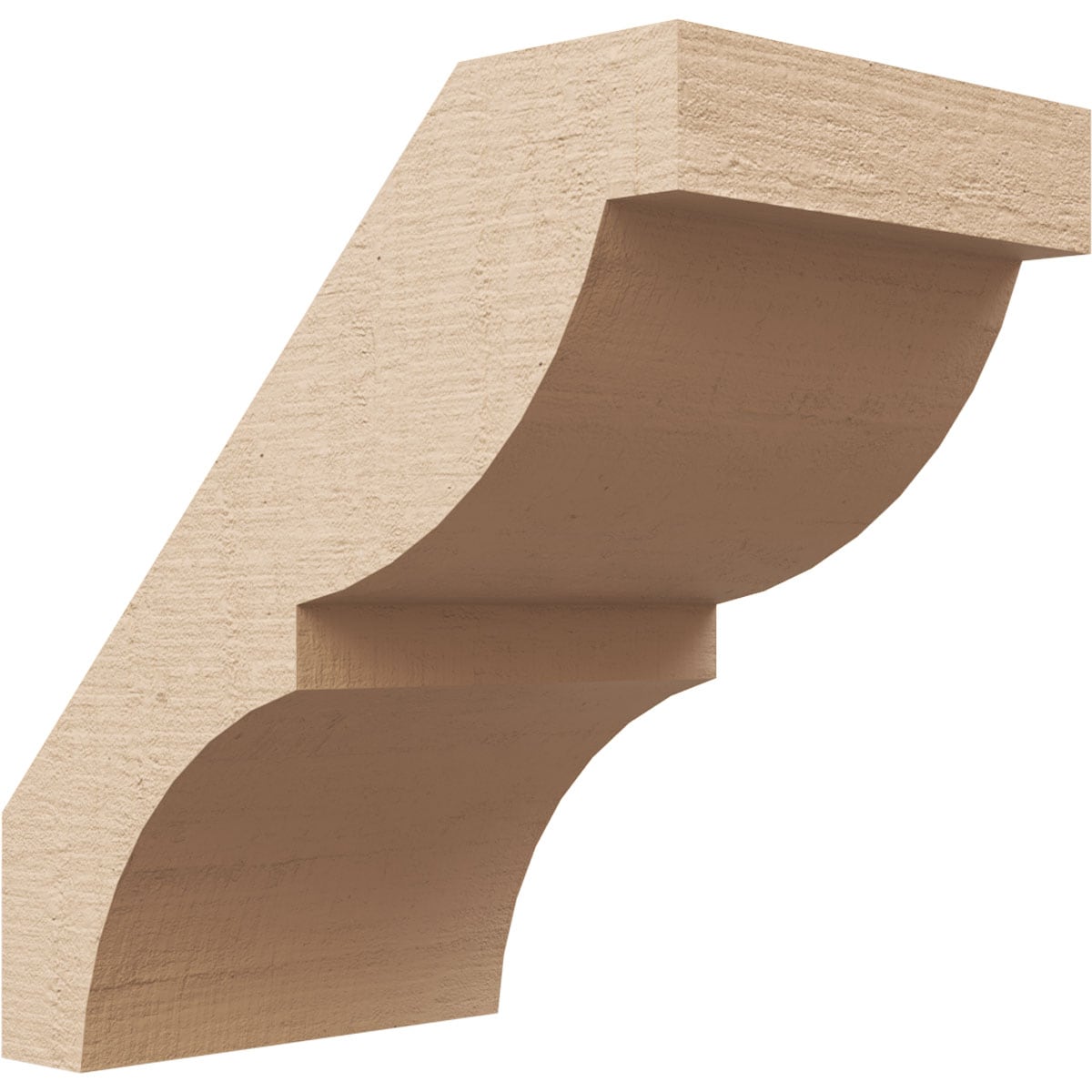 Ekena Millwork BRCUR05X08X08VALRCPR 5-in x 8-in x 8-in Primed Urethane Westlake Woodgrain TimberThane Knee Brace