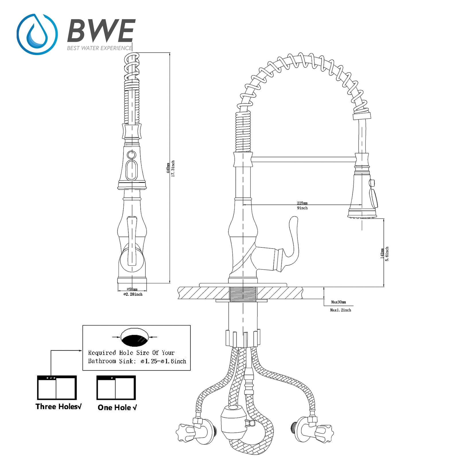 BWE A-94555-GB Kitchen-Faucets - View #13