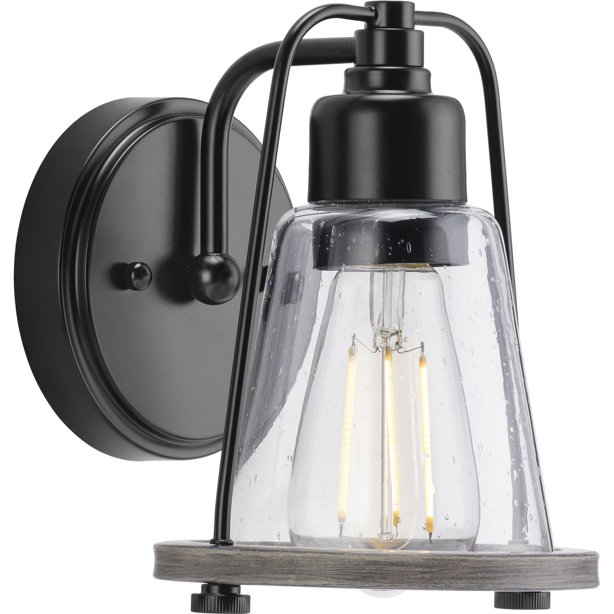 Progress Lighting P300295-031 Conway 6-in 1 -Light Matte Black Coastal Vanity light