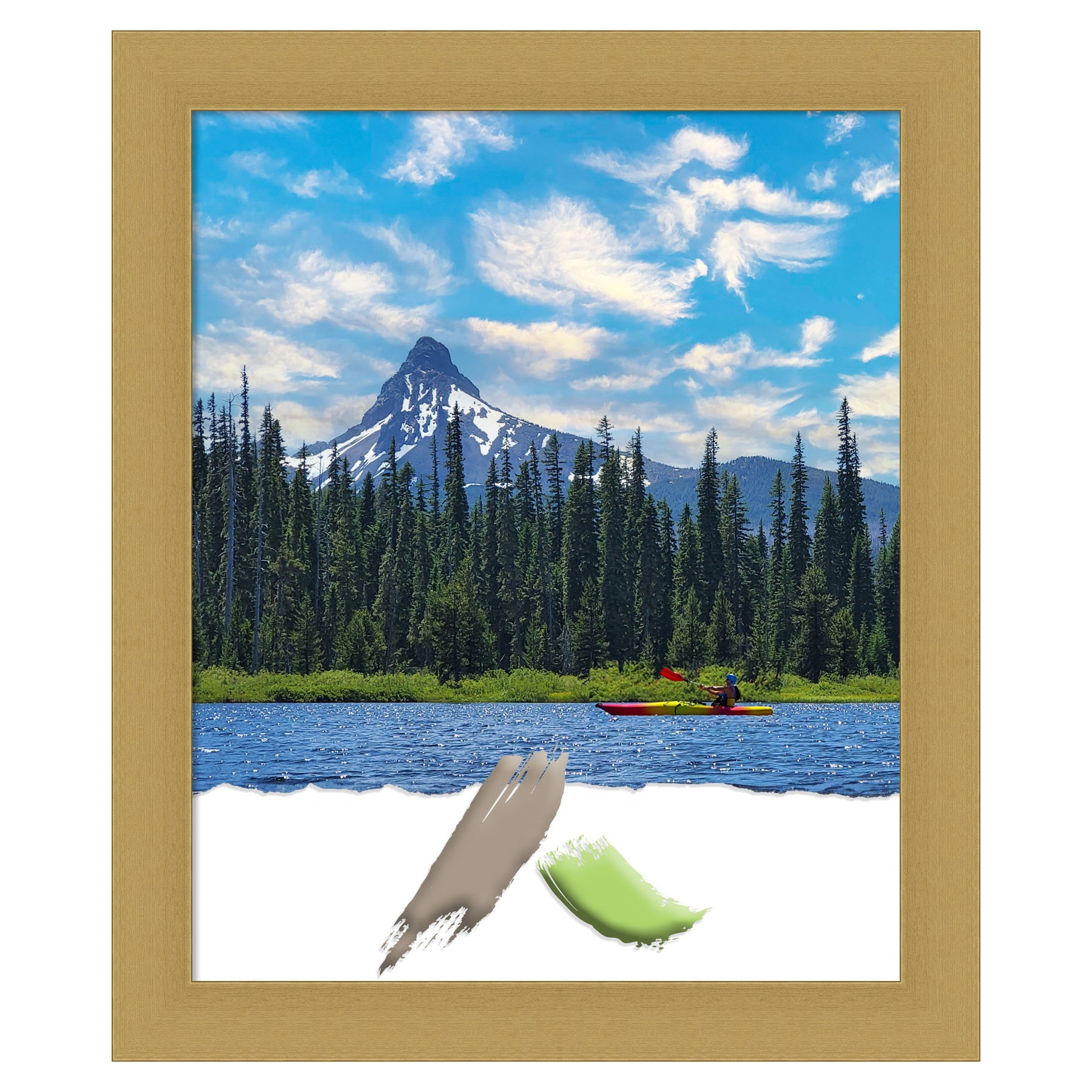 Grace Brushed Gold 18x22 Polystyrene Wall Picture Frame