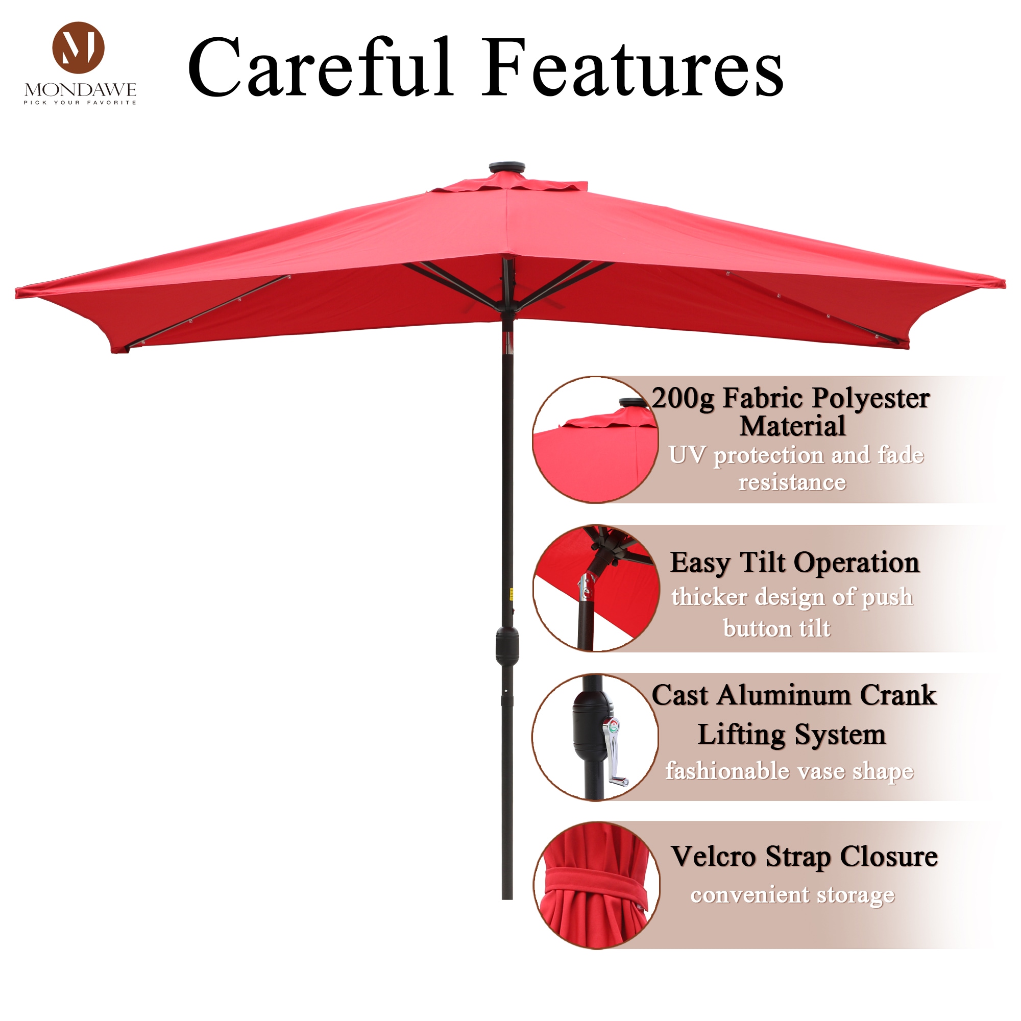 Mondawe 21300RDRL-SM Umbrellas-2 - View #6