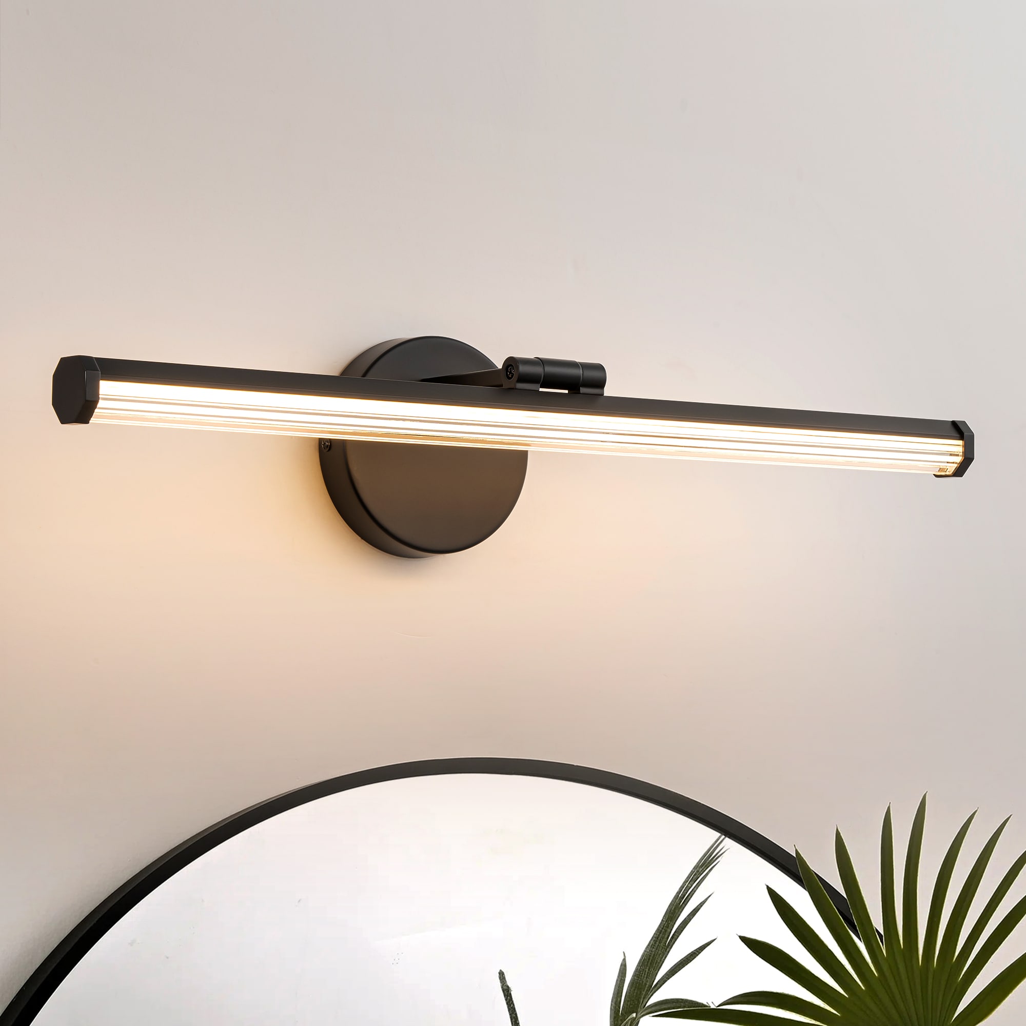 Rennnsan WS810147808 Ziv 22.24-in 1 -Light Matte Black Integrated LED Modern/contemporary Vanity light bar
