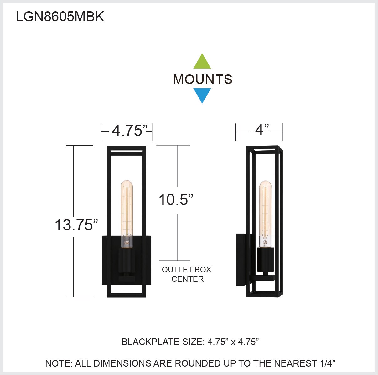 Quoizel LGN8605MBK b089995 - View #9
