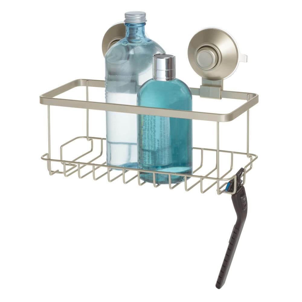 Zenna Home zenna home neverrust aluminum tension corner shower caddy in  satin chrome and frosted