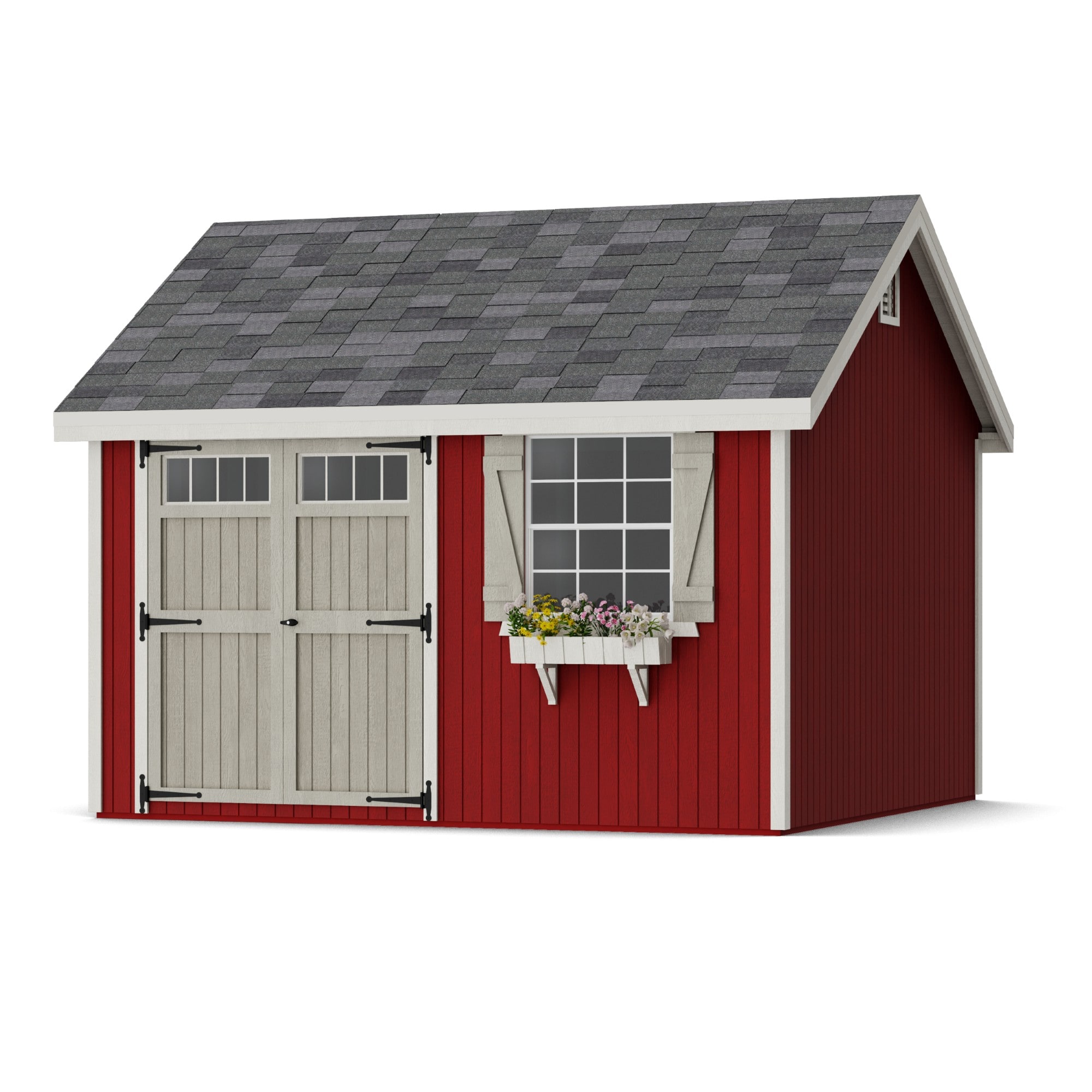 Little Cottage Co 12X12 PCGS-PC Colonial Pinehurst 12-ft x 12-ft Gable Style Wood Outdoor Storage Shed with 1 Windows 2 Doors