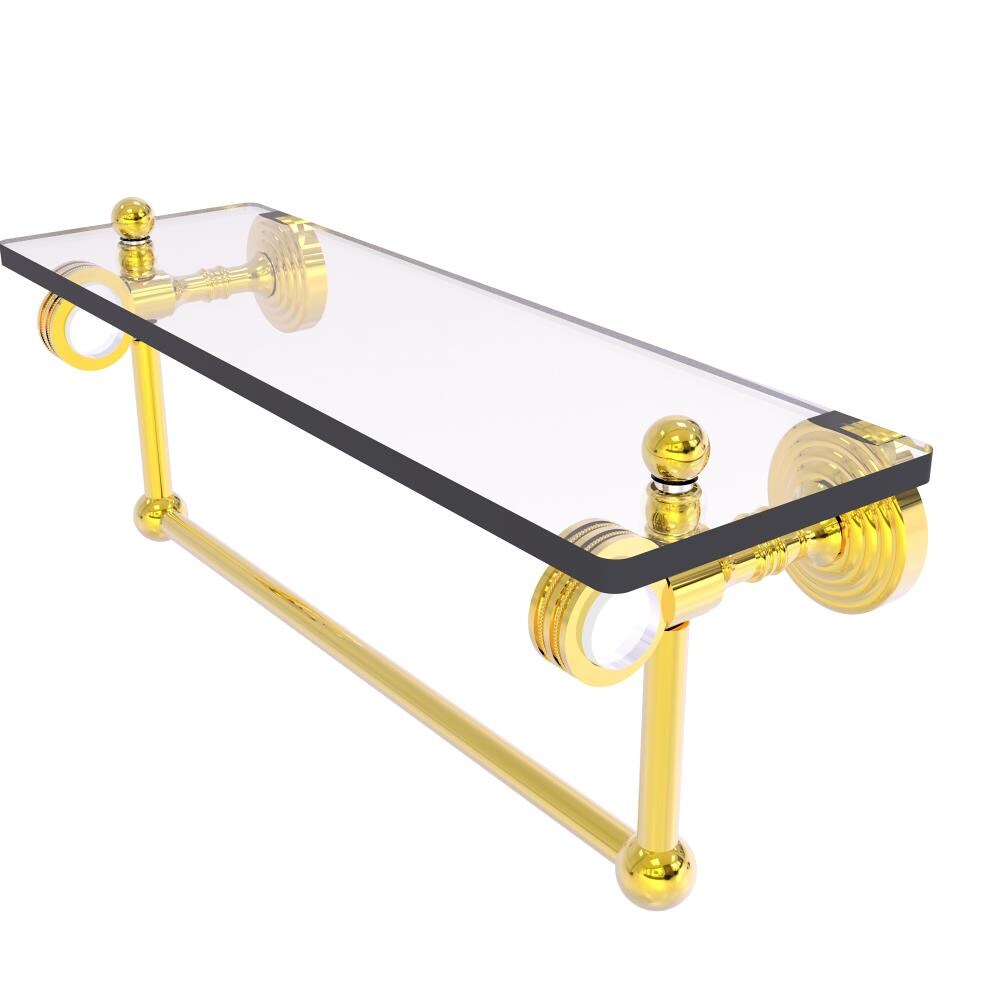 Allied Brass PG-1TBD-16-PB Pacific Grove Polished Brass Wall mount Bathroom Shelf ( 16-in x 6.4-in x 5-in )