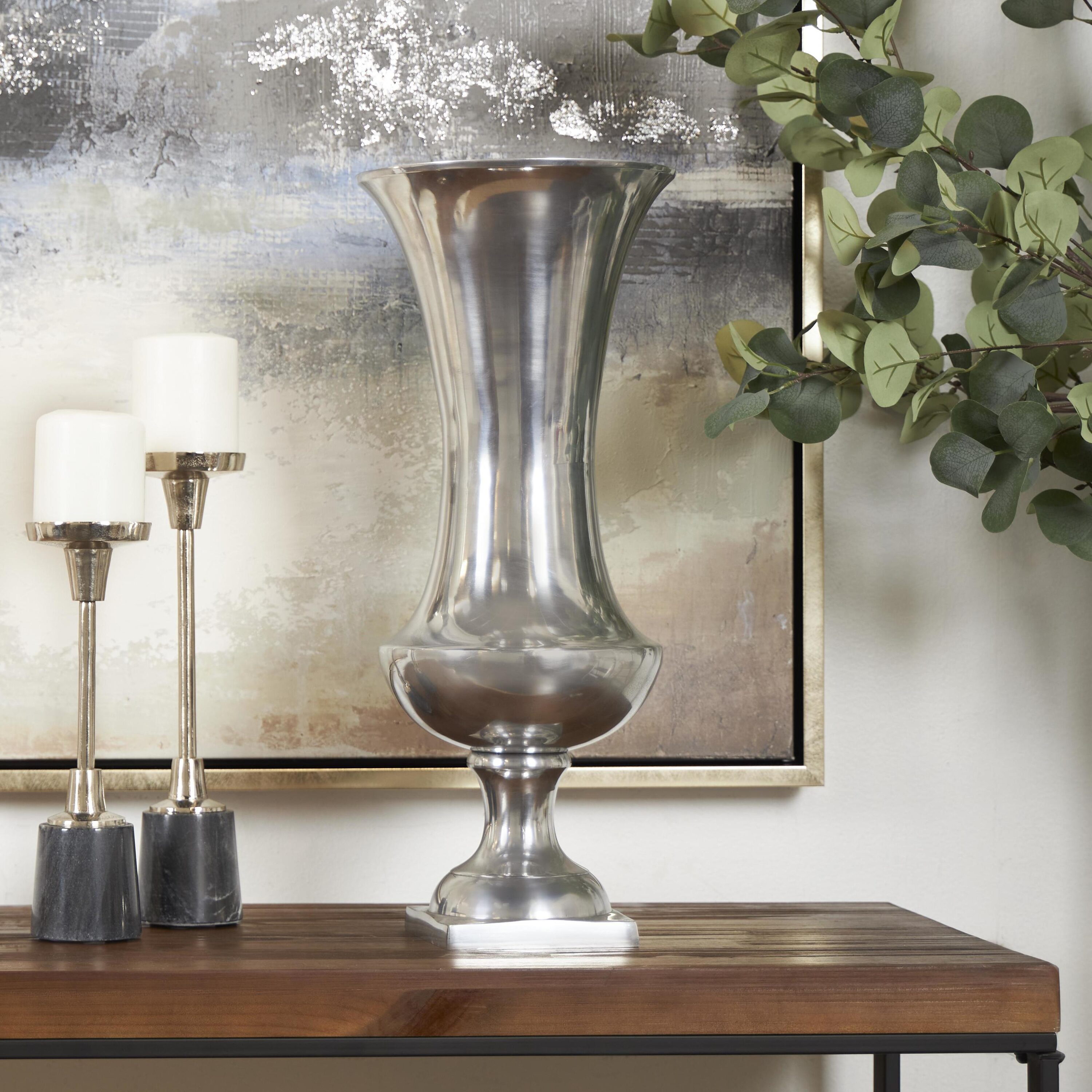 Grayson Lane 27493 Silver Aluminum Casual Vase