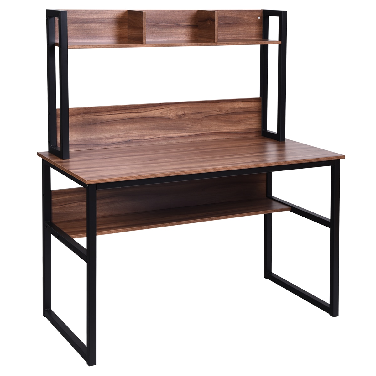 Costway HW63086CF 24-in Brown Modern/Contemporary Computer desk