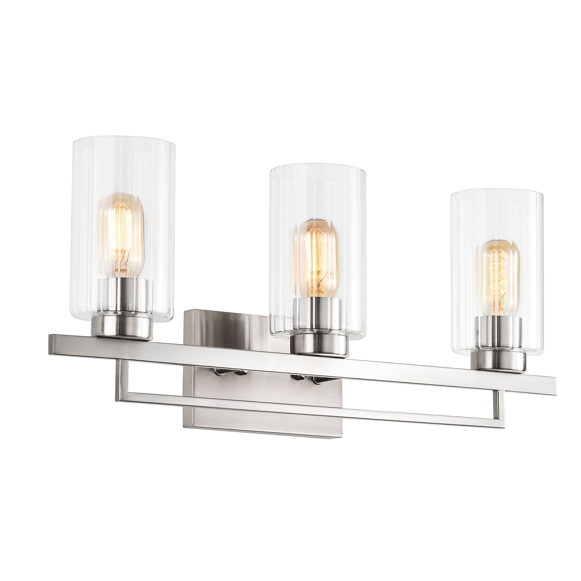 Edvivi EW5391BN 23.5-in 3 -Light Brushed Nickel Modern/contemporary Vanity light