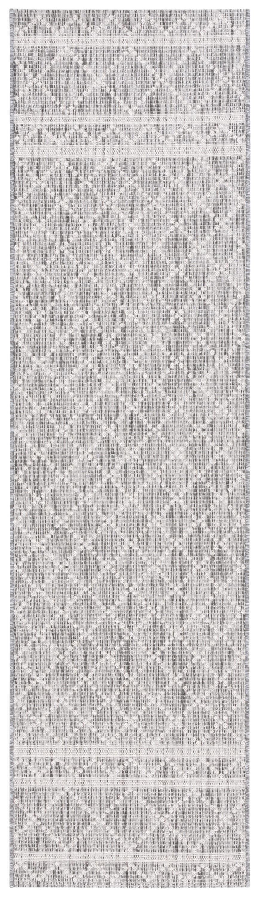 Courtyard Cy8121-590-Light Grey/Dark Grey 2 X 8 Runner Rug