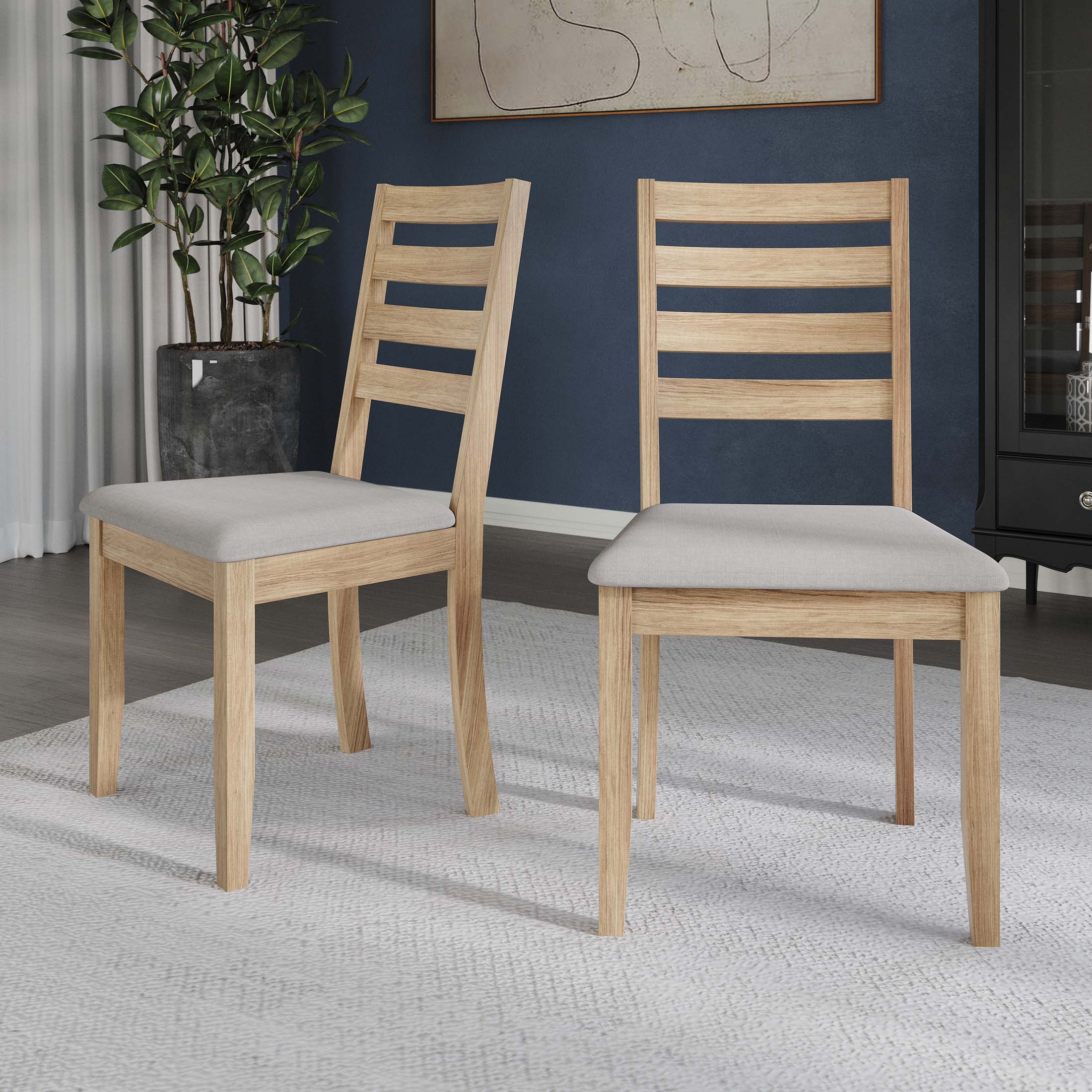 CasePiece C3064US-NOK-WD-2X Set of 2 Polyester Upholstered Dining Side Chair (Wood Frame)