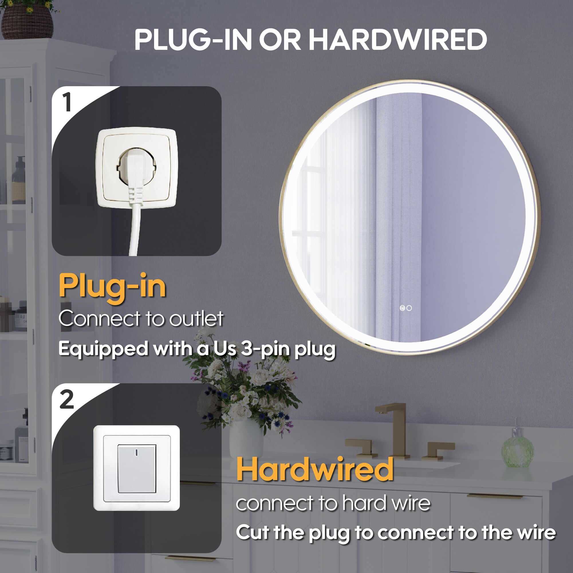 Forclover ALF-9W32RBG Framed-Bath-Mirrors - View #5