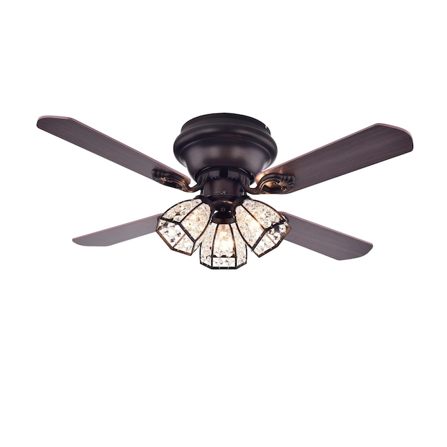 Home Accessories Inc 42 In Antique Bronze Indoor Ceiling Fan With Light Remote 4 Blade The Fans Department At Com - Antique Bronze Ceiling Fan With Light And Remote
