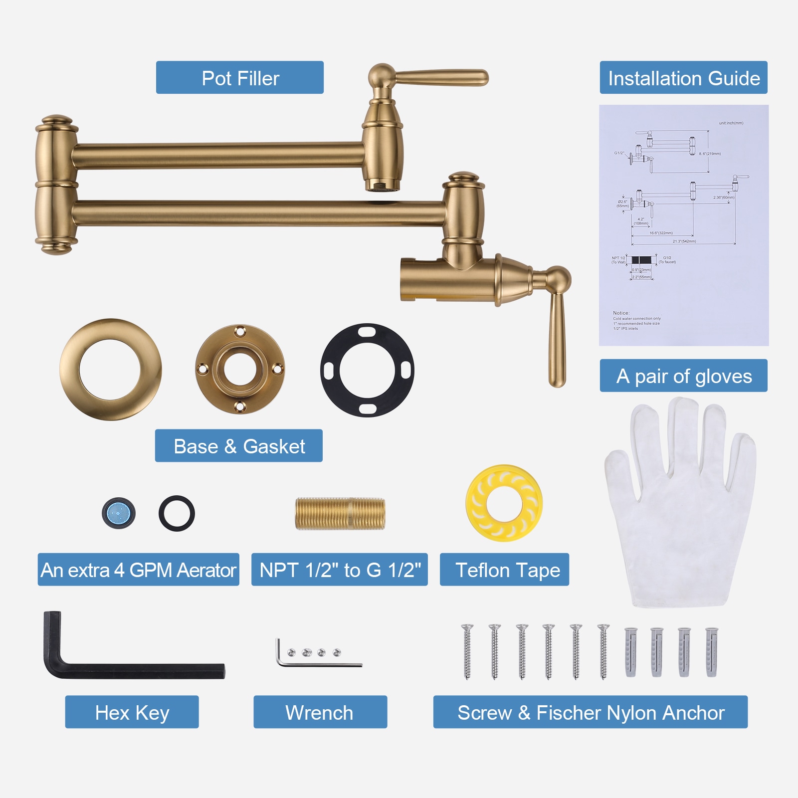 WOWOW 2314900G-LW Kitchen-Faucets - View #7