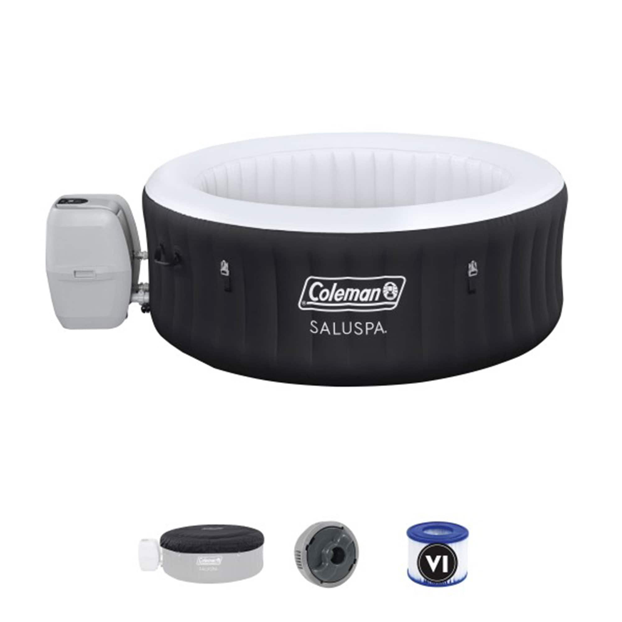 Coleman 410805 SaluSpa 60 Jet 4 -Person Inflatable Round Hot Tub (Cover Included)