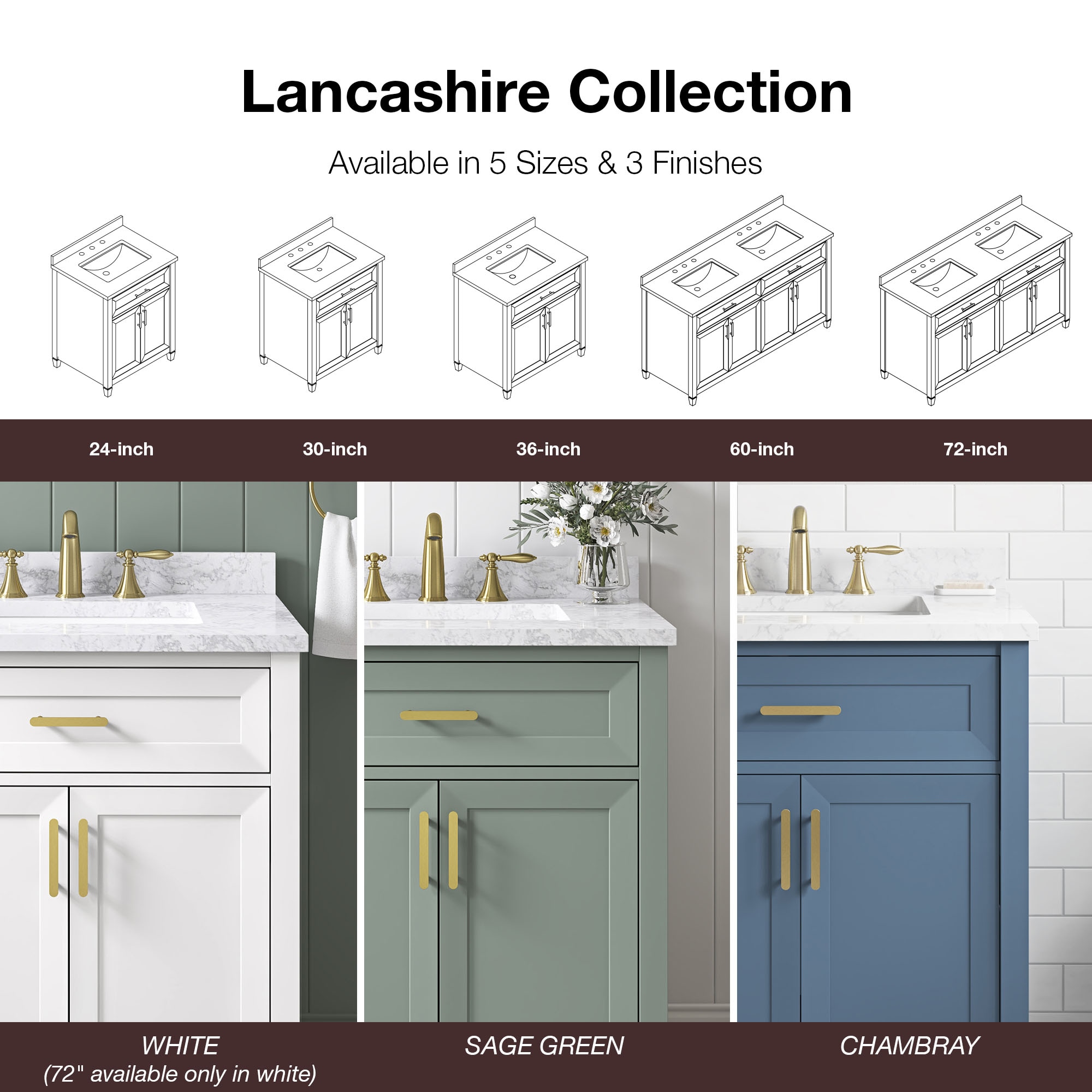 allen + roth LANCASHIRE 60SG Bath-Vanity-Combo - View #13