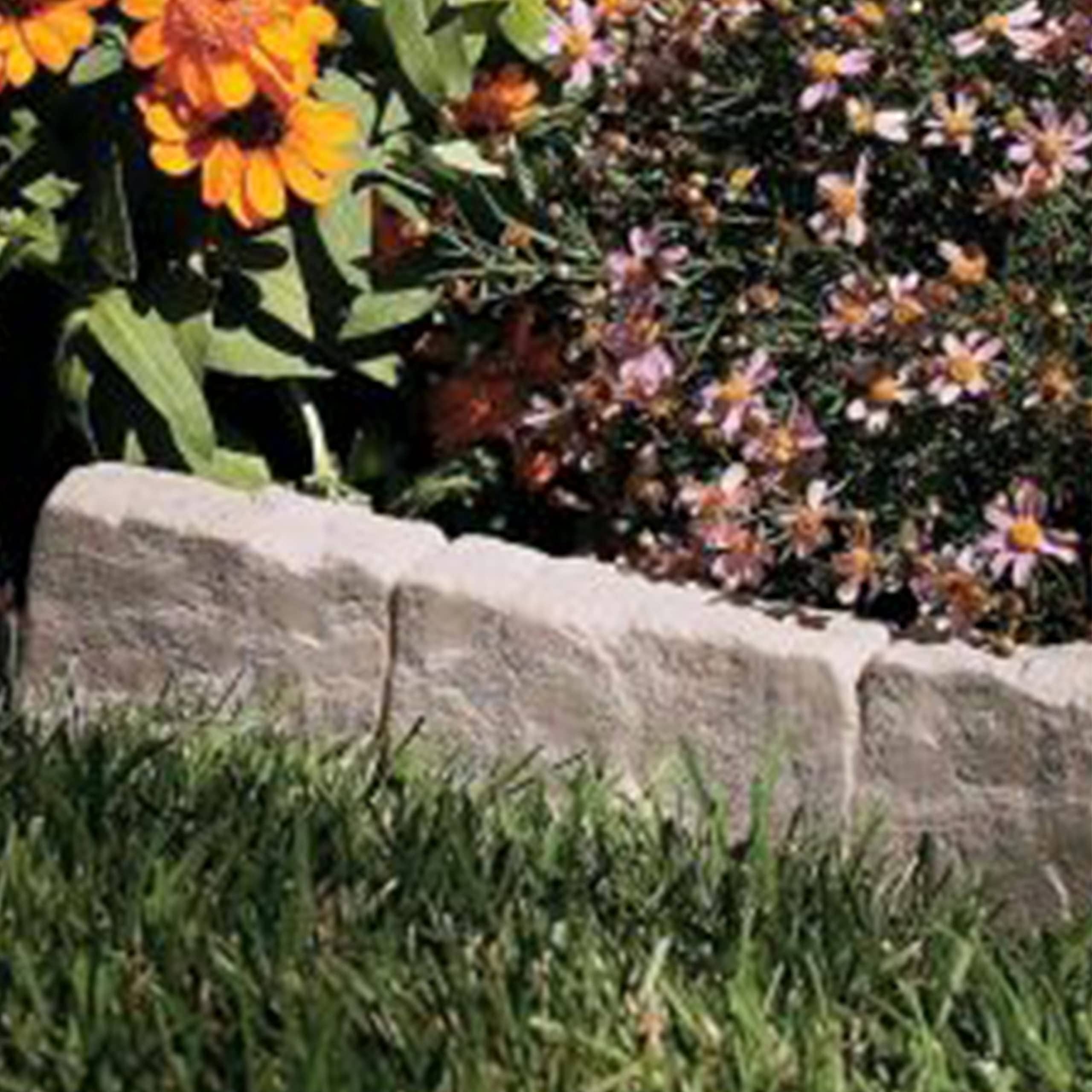 Suncast Interlocking Border Edging Stone-Like Poly Water-Resistant ...