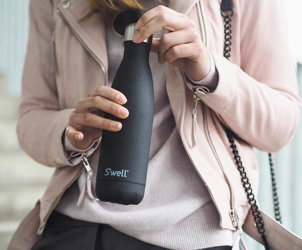 S'well 17 oz Stainless Steel Water Bottle Onyx